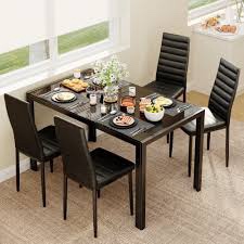 Jehias 5 - Piece Glass Top Dining Set(Chairs only)