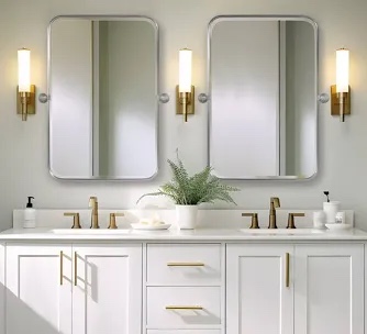 Orton Metal Wall Mirror with Adjustable Tilted Frame