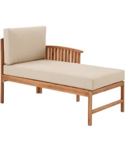 Midland Wood Patio Right Arm Chaise(Broken leg)