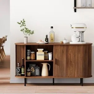 40'' Sideboard Storage Cabinet With Doors And Shelves - Credenza Storage Cabinet For Office, Bedroom Storage Cabinet, Hallway Storage Cabinet, Console Storage Cabinet(Missing pieces)