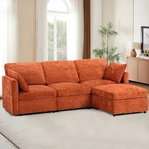 modern 3 seater sectional sofa with ottoman(cushions only) 