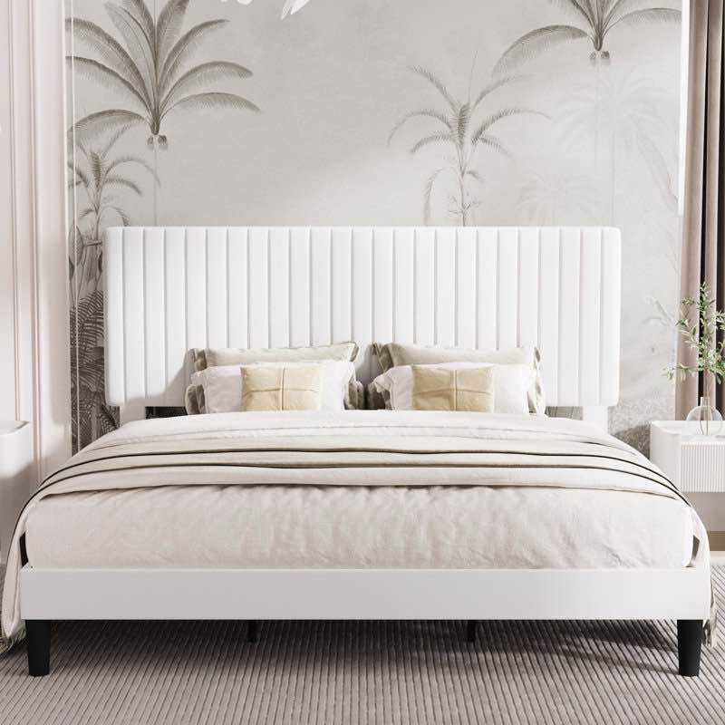Dunphy Upholstered Platform Bed with Adjustable Headboard King