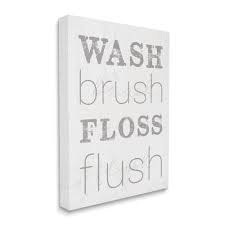 "Wash Brush Floss Flush Grey And White Distressed Rustic Look