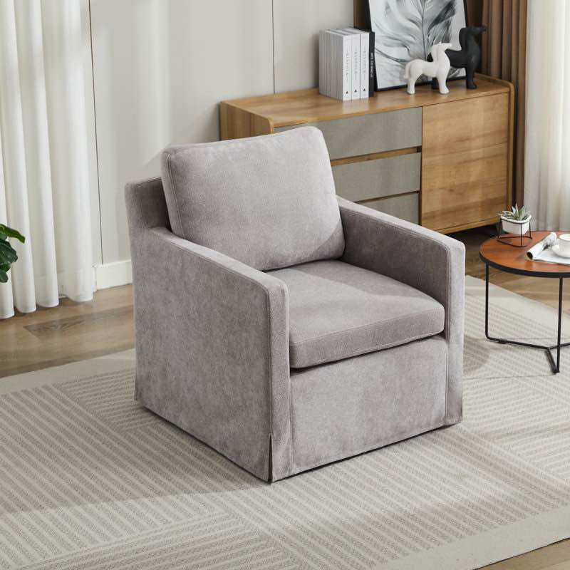 Brookson Slipcovered Swivel Accent Chair