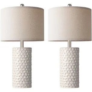 Anazagene 24ï¼ Modern Ceramic Table Lamp Set,