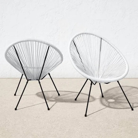 Outdoor Hammock Weave Patio Chairs (Set of 2)