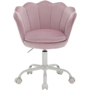 Flower Swivel Adjustable Height Kids Chair With 5 Wheels, Upholstered