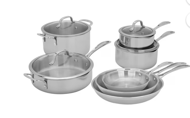 Henckels 11-Piece Stainless Steel Tri-Ply Clad Cookware Set