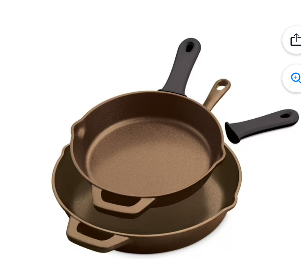 Tramontina 10" & 12" Pre-Seasoned Cast Iron Skillet Set