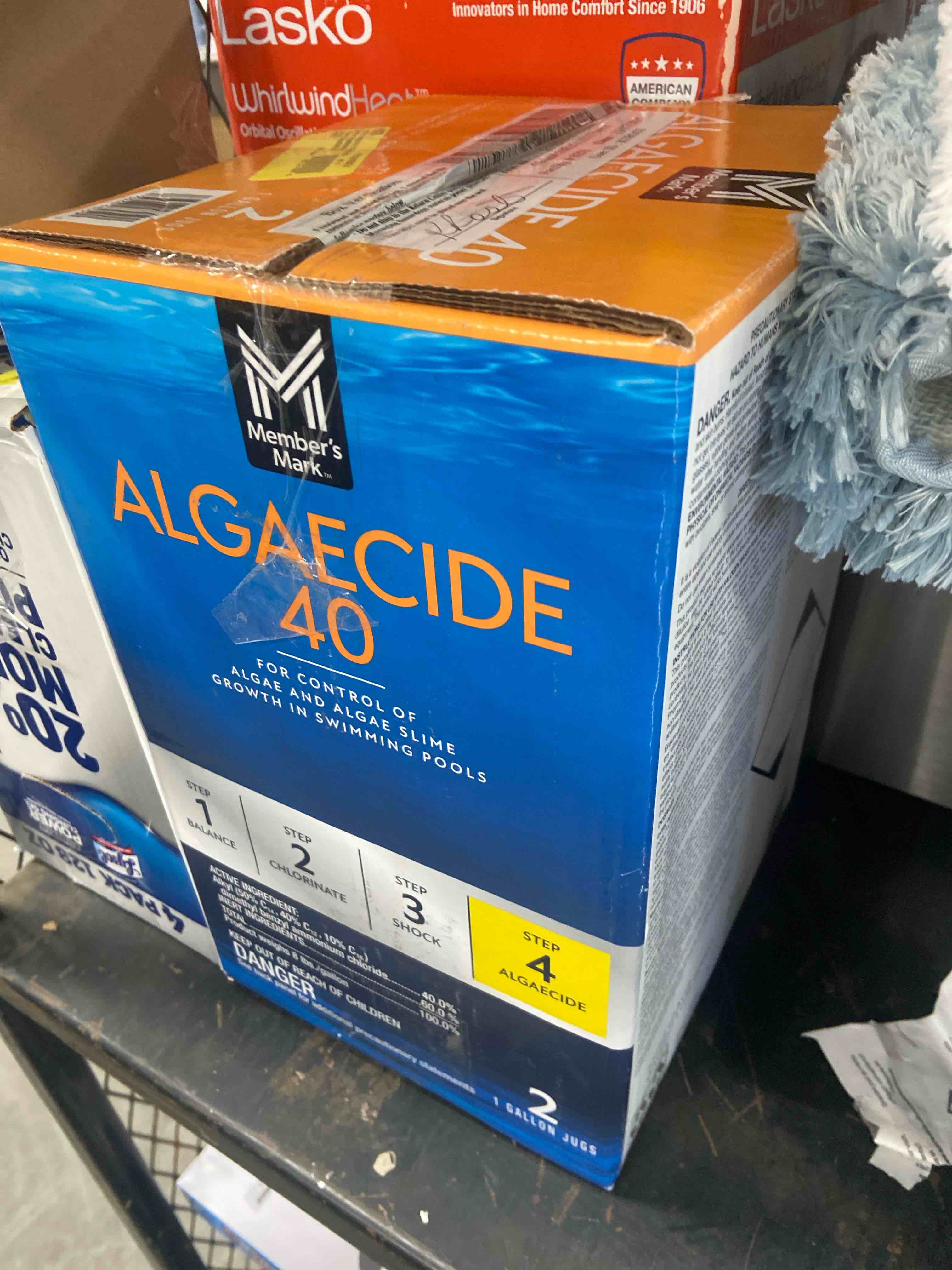 Condition photo showing New/Like New for member's mark algaecide 40 step 4 for algae & algae slime, 1 gallon, 2pk