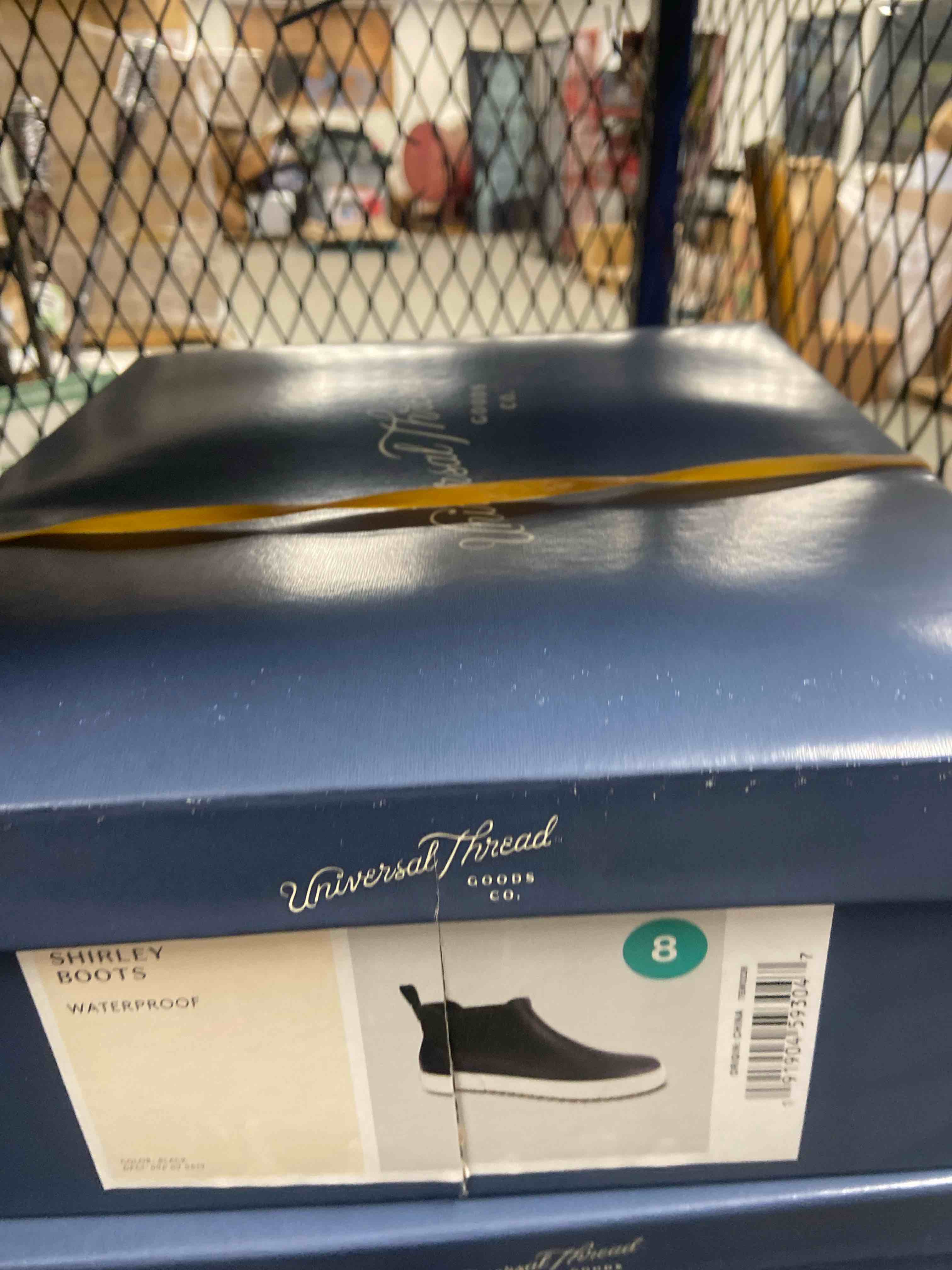 Condition photo showing New/Like New for Women's Shirley Rain Boots - Universal Thread Black 8