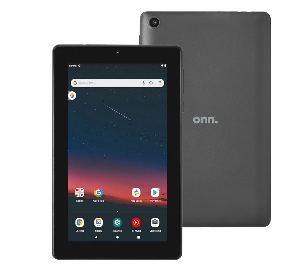 Onn Surf Tablet Gen 3 2022 MTK Quad-Core 32GB eMMC 2GB 7" (1024x600) Touchscreen Android 12 Go 2 Cameras Charcoal