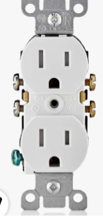 Leviton M22-T5320-WMP 15 Amp White Duplex Receptacle 10 Count