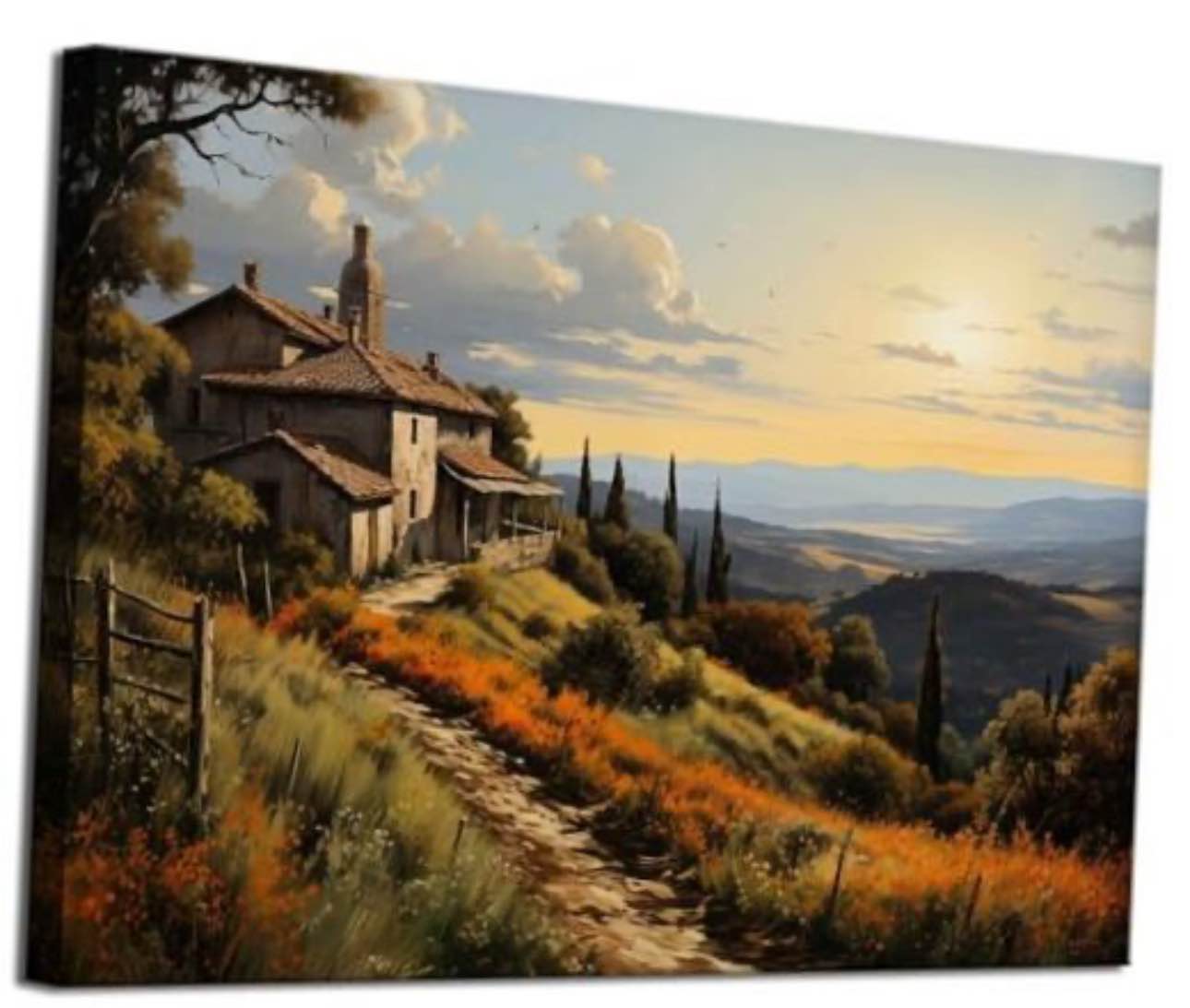 ZYGARTEQ Rustic Farmhouse Canvas Wall Art Nature 24L" x 16W" Farmhouse B