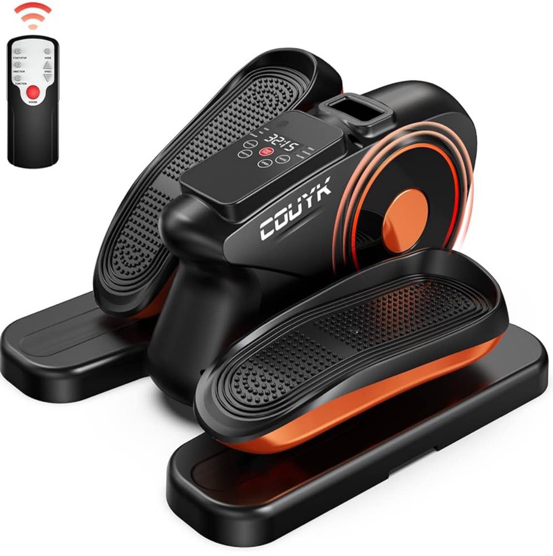 Under Desk Elliptical Machine,Electric Ellipse Leg Exerciser for Seniors Adults,Quite Portable with Display Monitor,Non-Slip Foot Straps and 12 Adjustable Speeds ( Missing Remote)