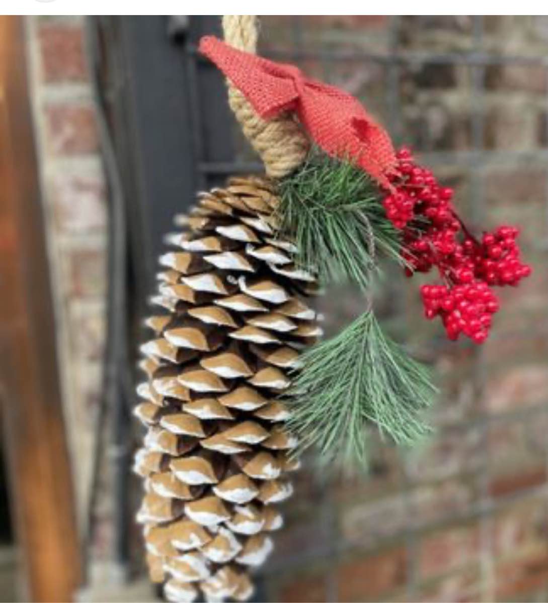 Large Pinecone Ornaments PBS ( Set of 4)