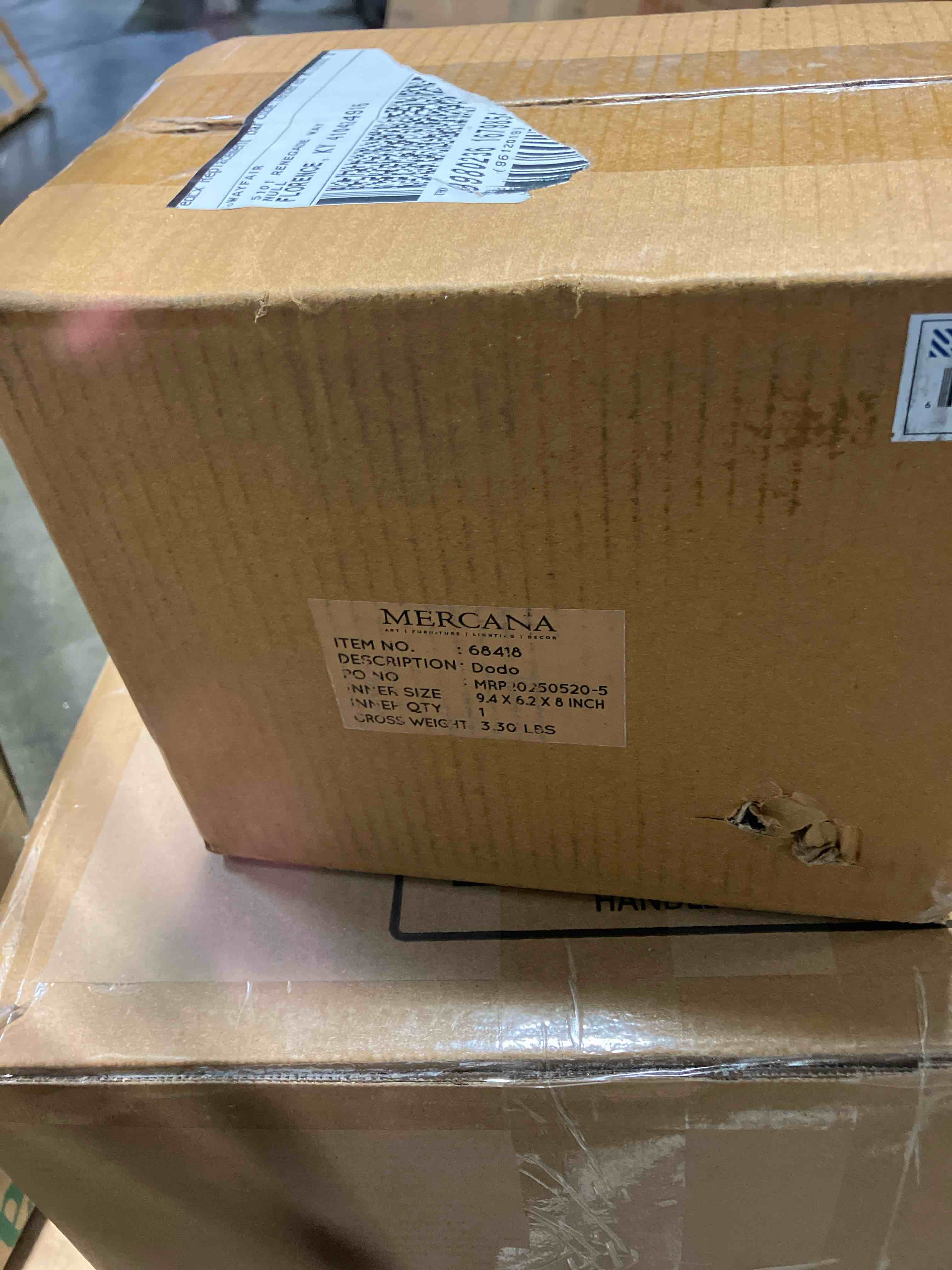 Condition photo showing New/Like New for dodo 7 in. l x 4 in. w black cast aluminum mauritian bird sculpture