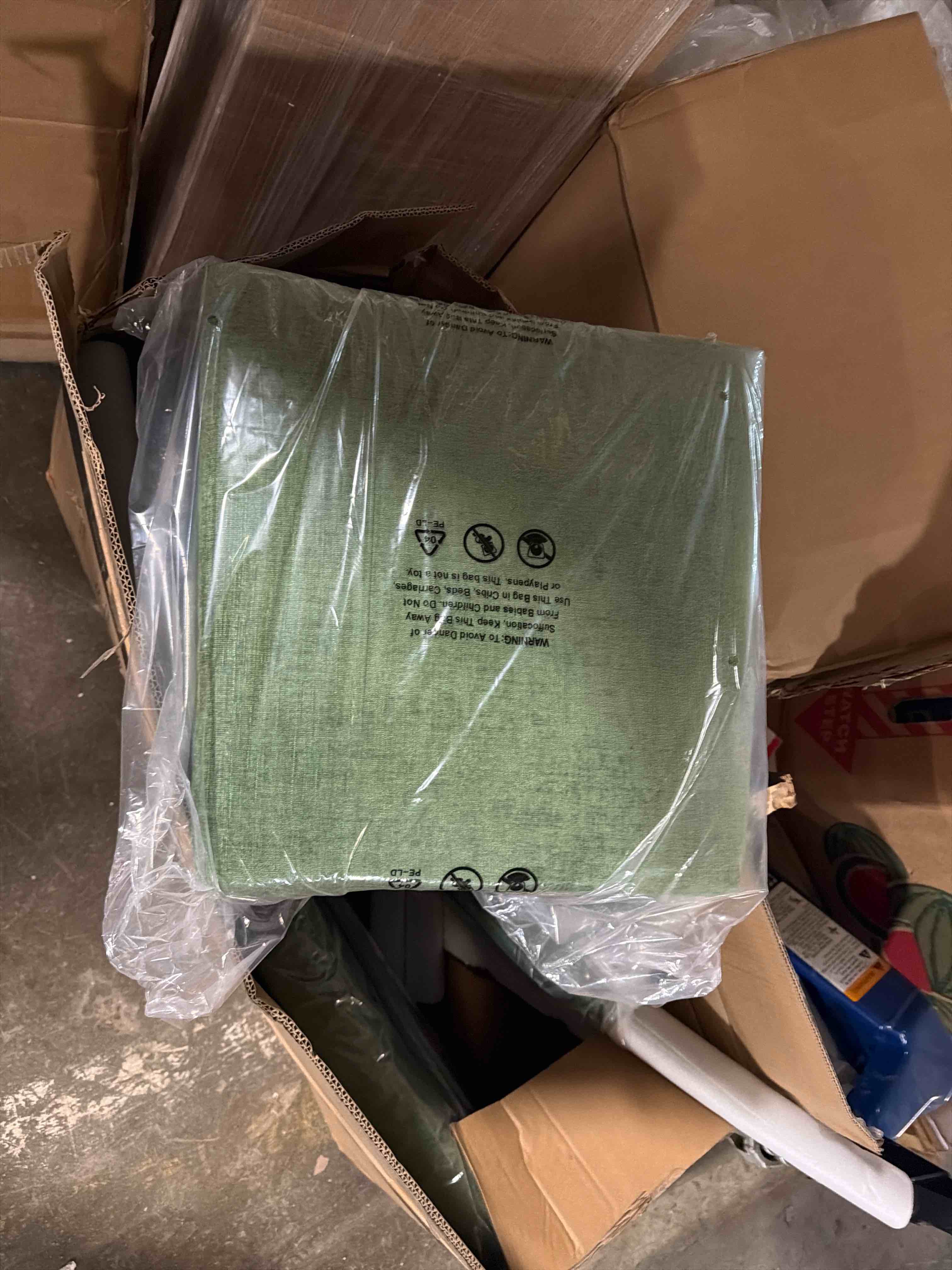 Condition photo showing As Is for dining chairs set of 2,fabric upholstered and solid wood legs,modern room dining chairs,thick cushions seat,easy assembly for dining room living room bedroom kitchen(green)