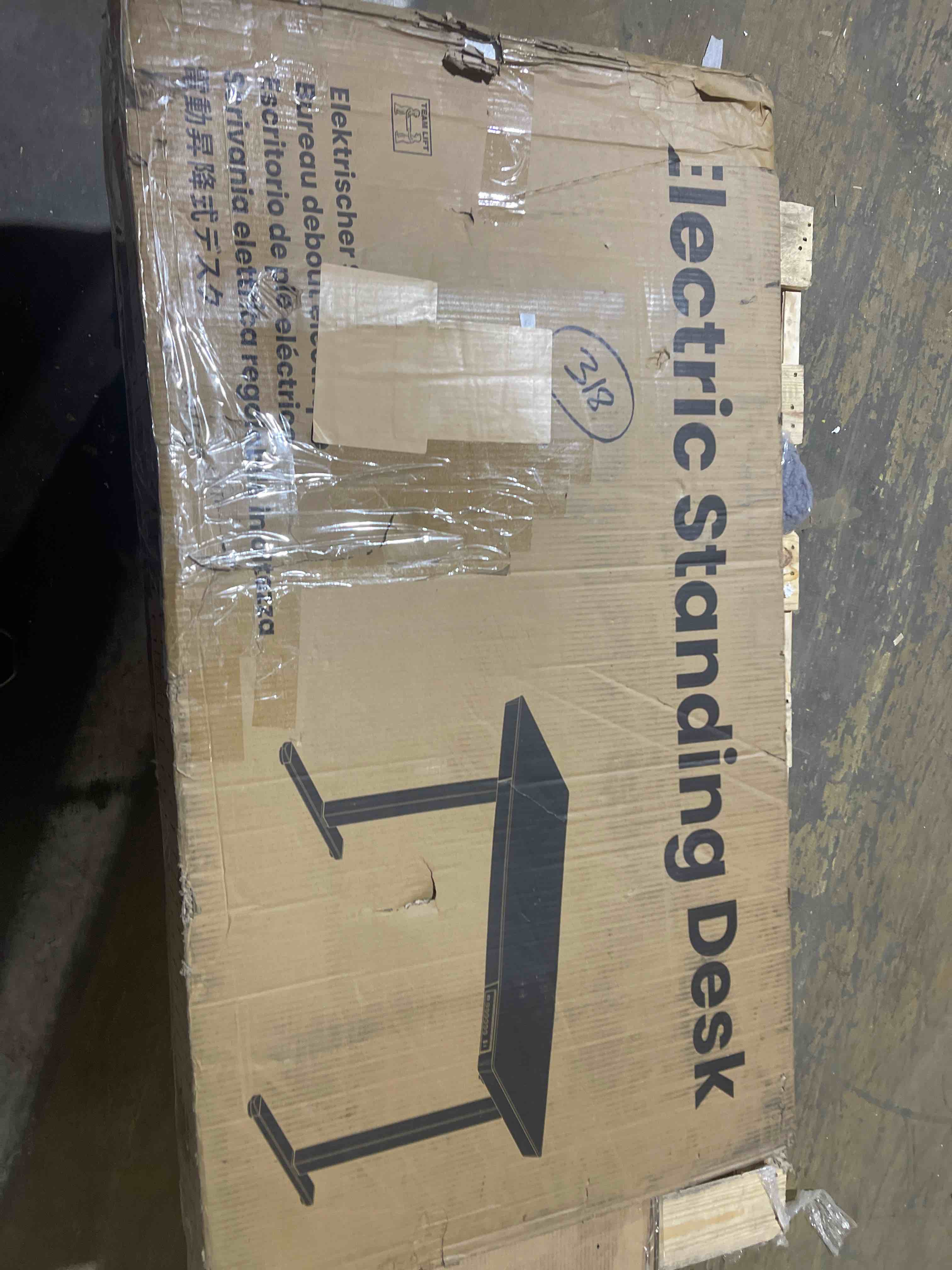 Condition photo showing New/Like New for electric standing desk height adjustable desk