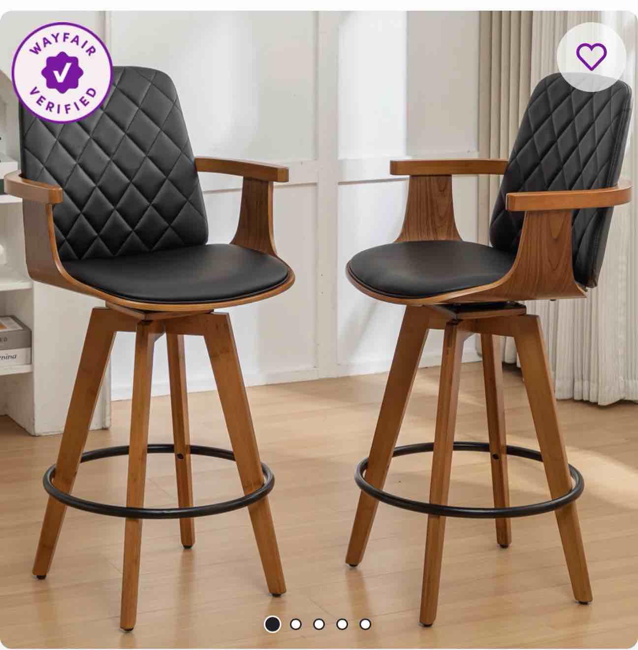 sitaram swivel bar stools (set of 2)