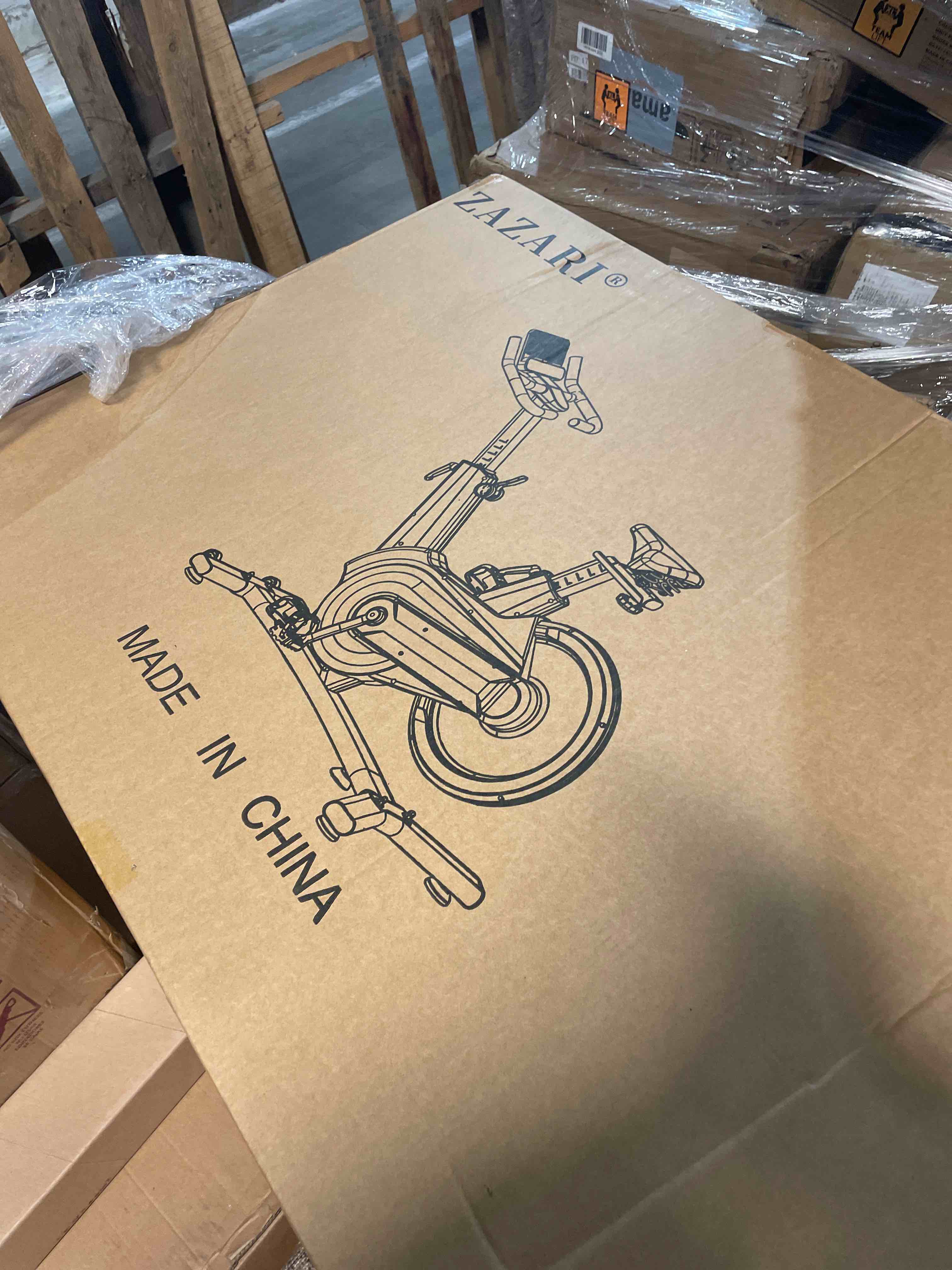 Condition photo showing New/Like New for zazari semi-commercial exercise bike 350 lbs capacity, magnetic stationary bikes for home gym with multi-grip handlebar, comfortable seat, silent belt drive, rear flywheel & tablet holder