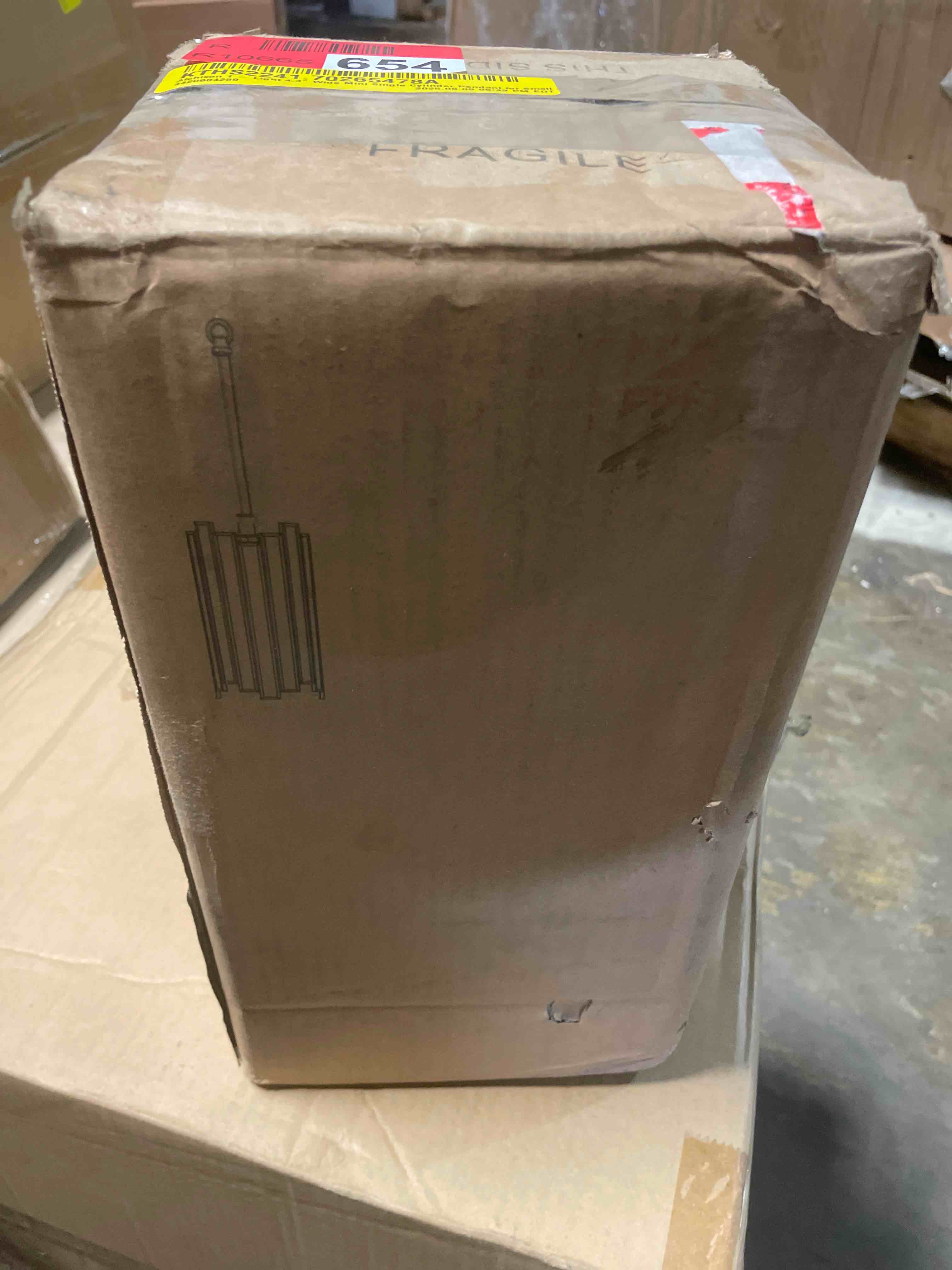 Condition photo showing New/Like New for atchison 1 light 4.3" wide mini single cylinder pendant for small