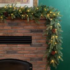 soperton 9ft greenery christmas garland with lights