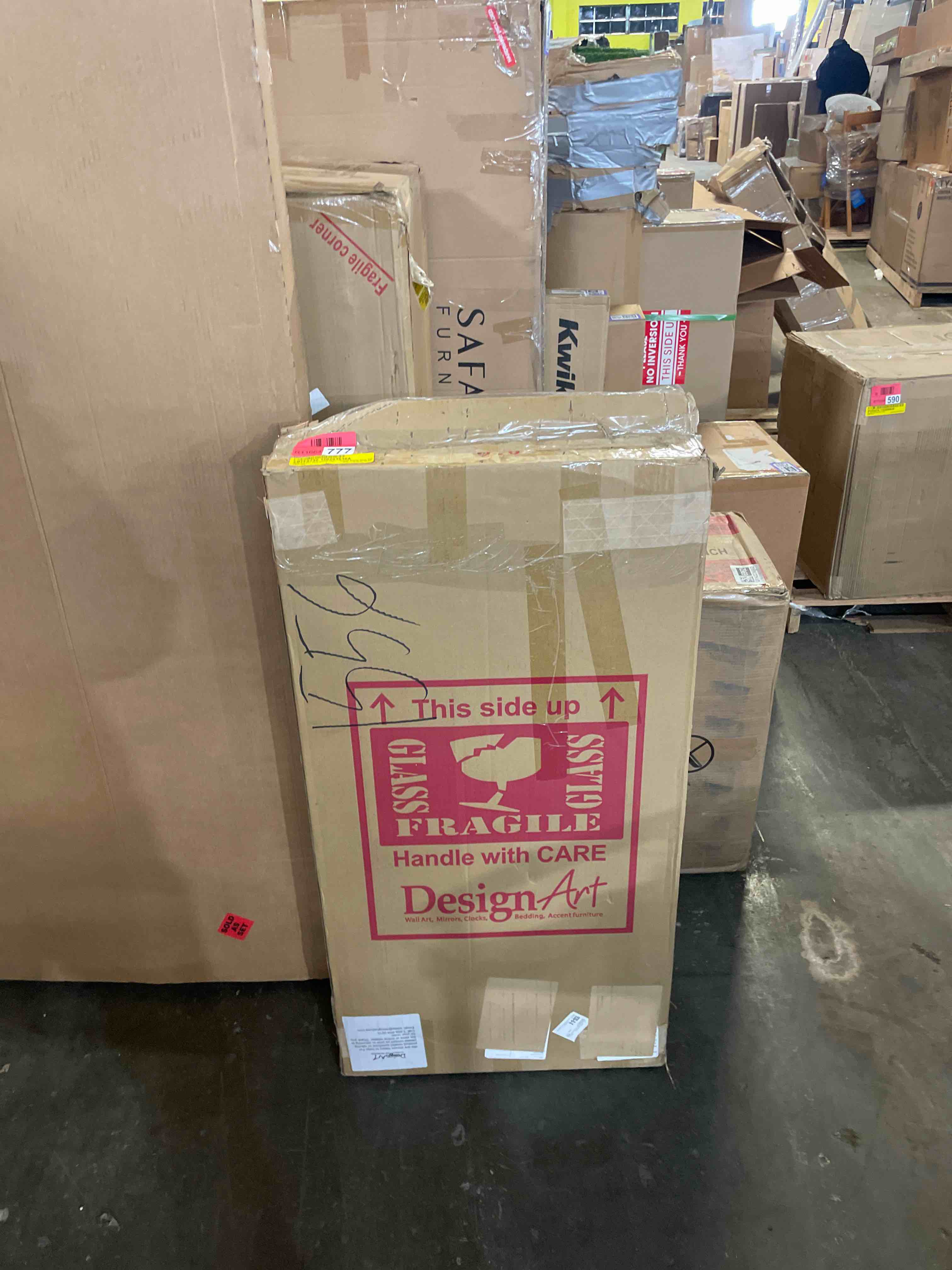 Condition photo showing New/Like New for lark manor abstract modern waves wall decor set