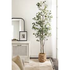 Joanie Faux Eucalyptus Tree with Livia Woven Basket