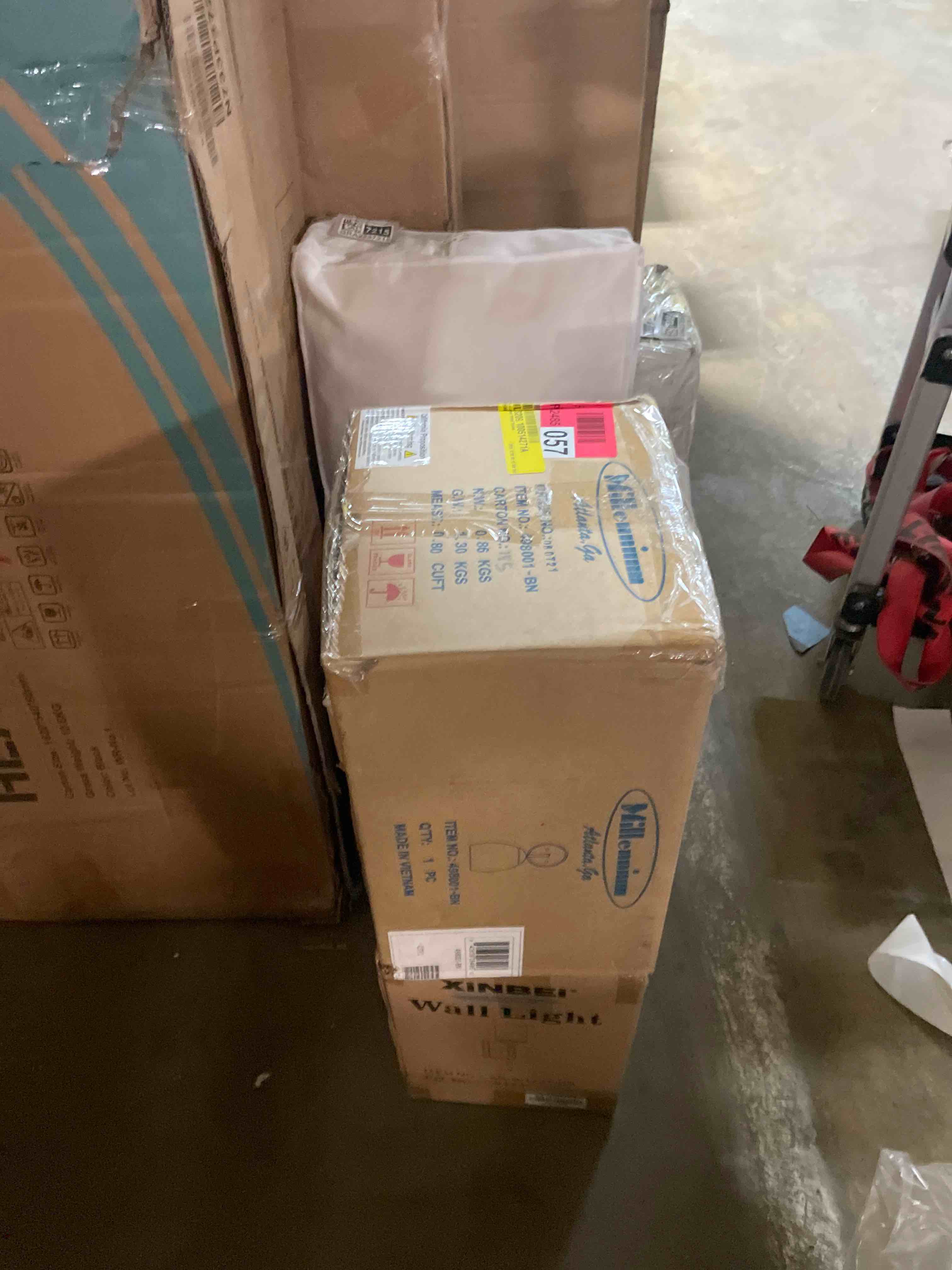 Condition photo showing New/Like New for ml lighting gallos 1-light wall sconce brushed nickel