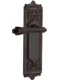 Fleur Passage Door Lever with Egg & Dart Long Plate