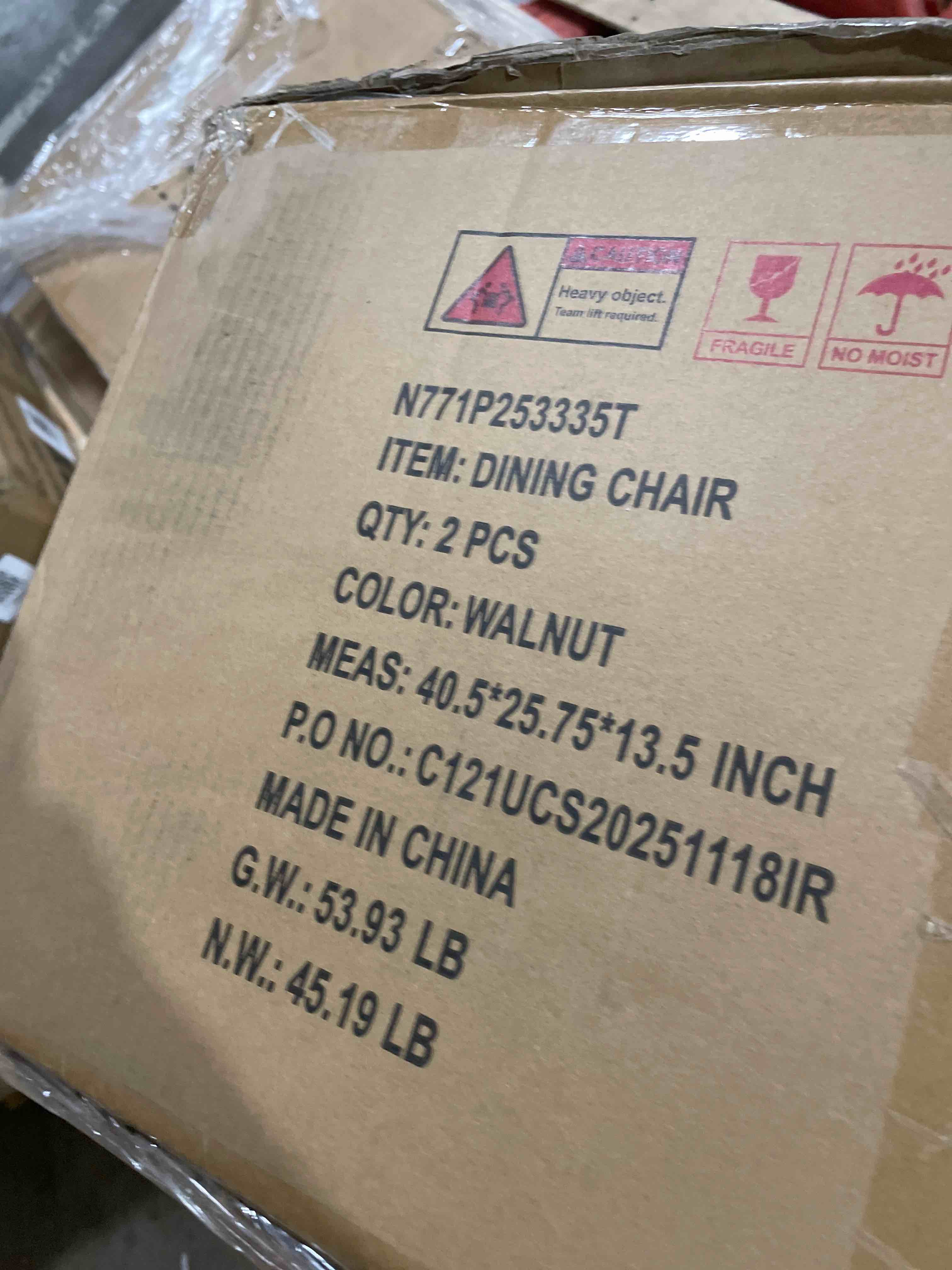 Condition photo showing Good Condition for christopher knight home yone dining chairs set of 2, modern dining chair with fabric upholstery, rubberwood frame kitchen chairs with cane webbing, extra seat for dining room, beige + brown