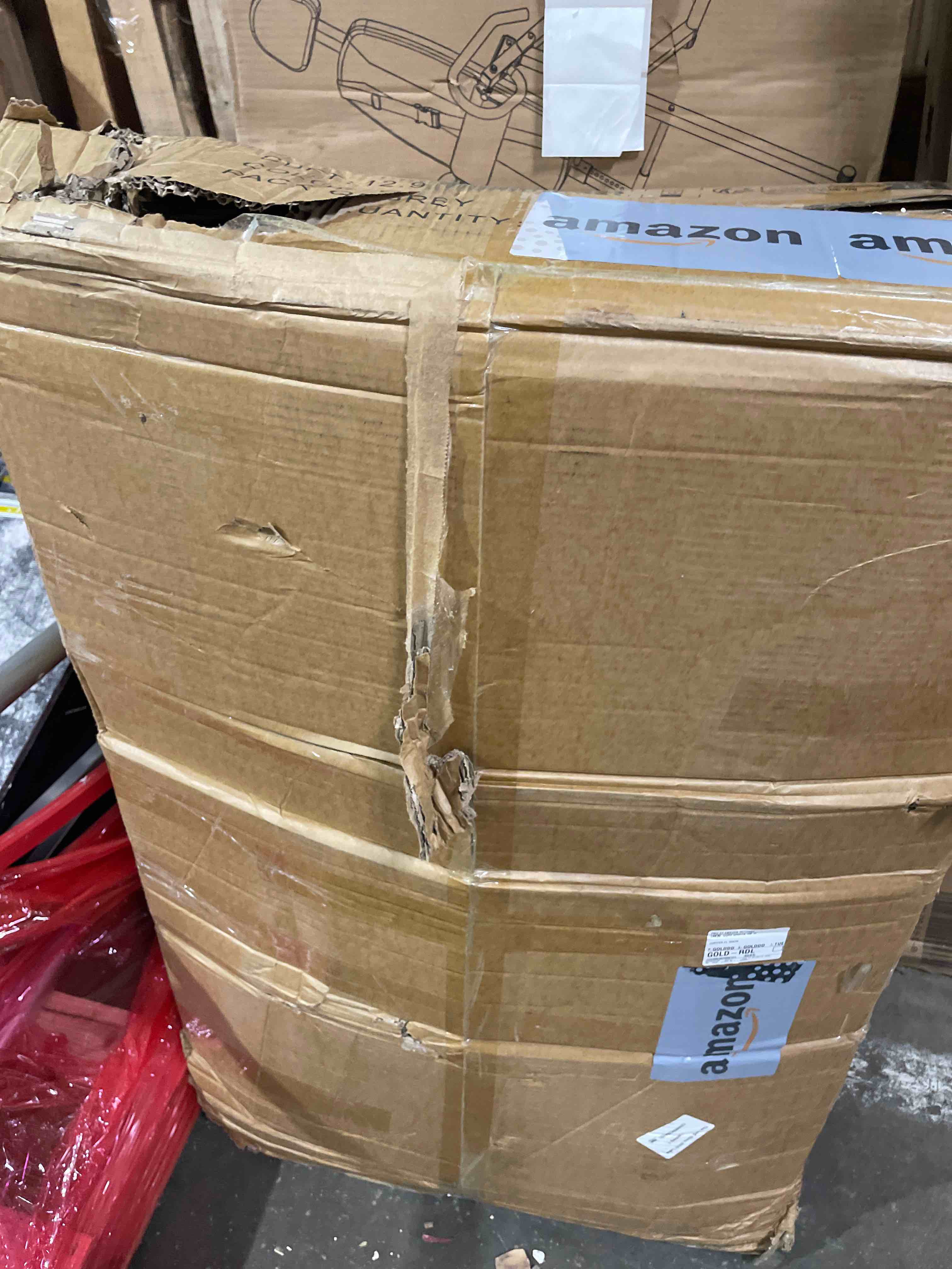 Condition photo showing As Is for modern dining chairs set of 2, upholstered faux leather kitchen side chairs with curved open back, easy assembly for dining room, restaurant, cafe, warm gray