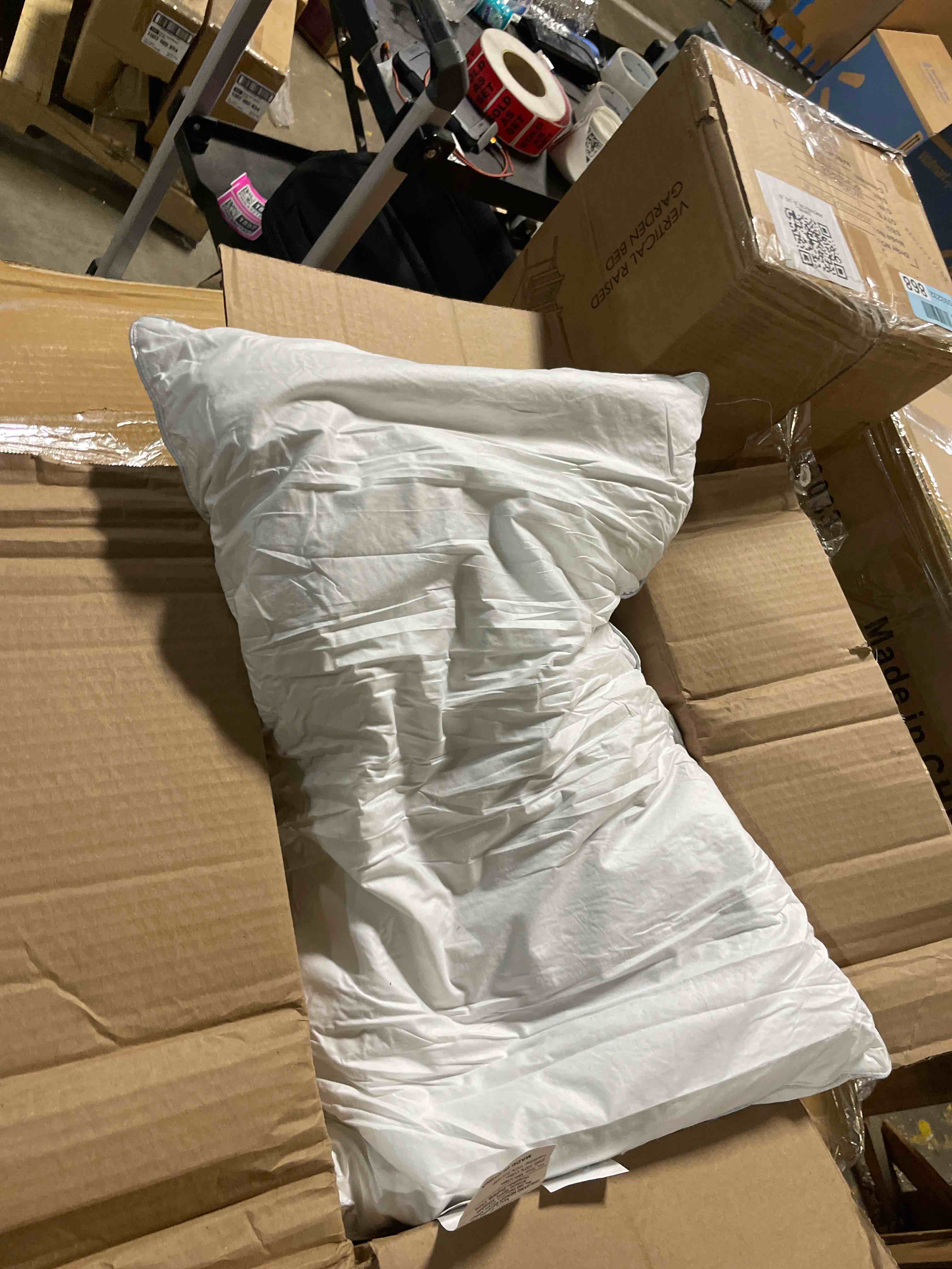 Condition photo showing New/Like New for beckham hotel collection bed pillows king size set of 2 - down alternative pillow for back, stomach or side sleepers king white