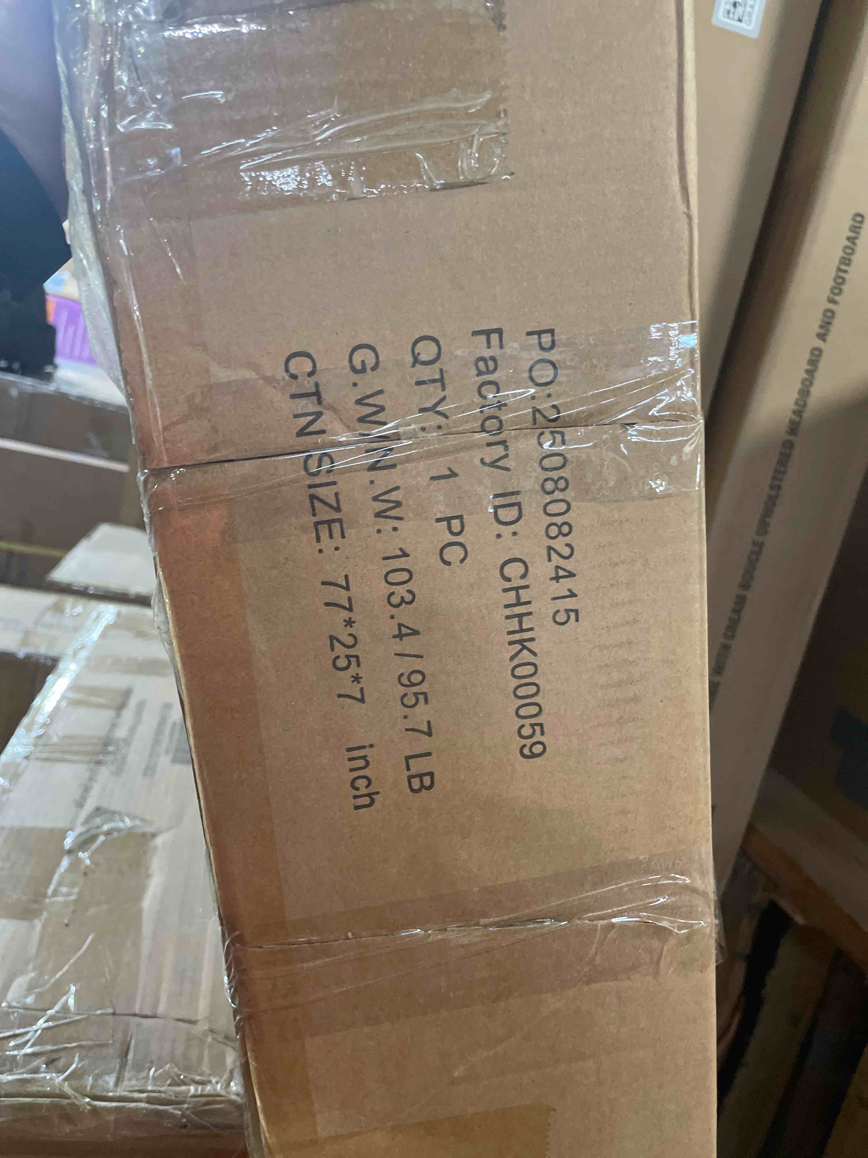 Condition photo showing New/Like New for light pink sherpa bed frame 