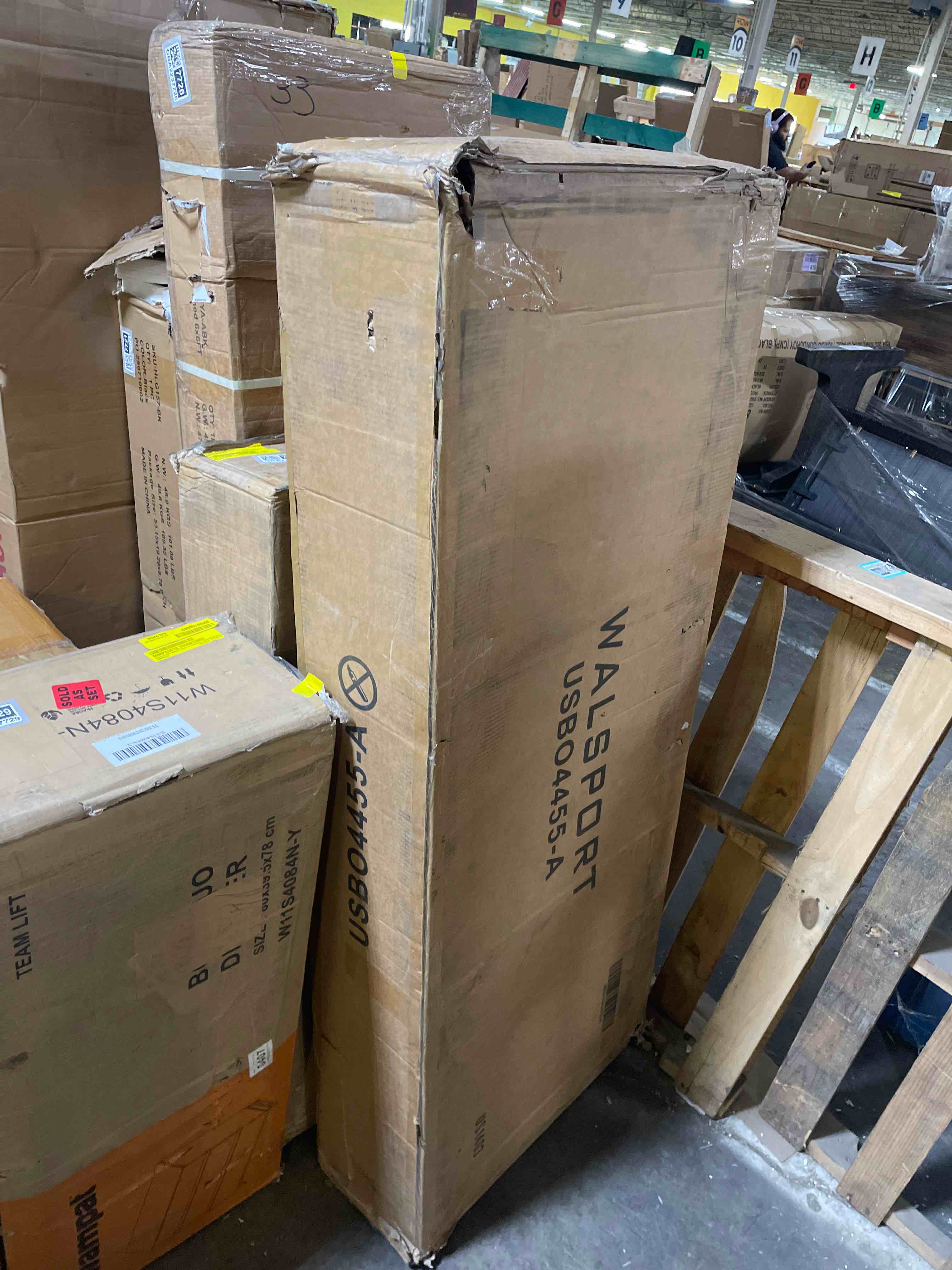 Condition photo showing As Is for walsport 3 - piece faux leather reception set (incomplete)