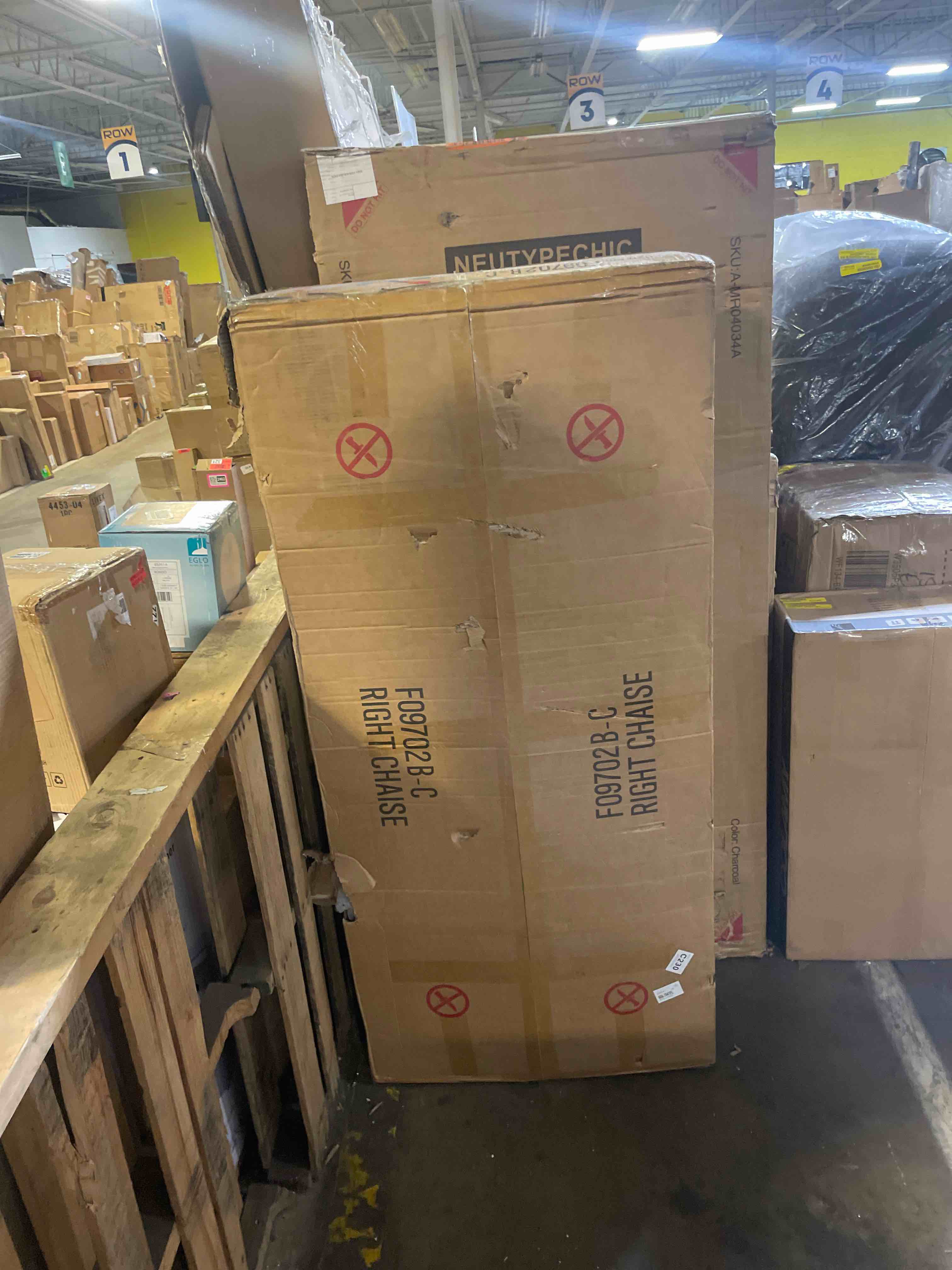 Condition photo showing As Is for hommoo convertible sectional sofa couch, modern l-shaped couch sofa sectional for small living room, apartment and small space, dark grey (chaise only)