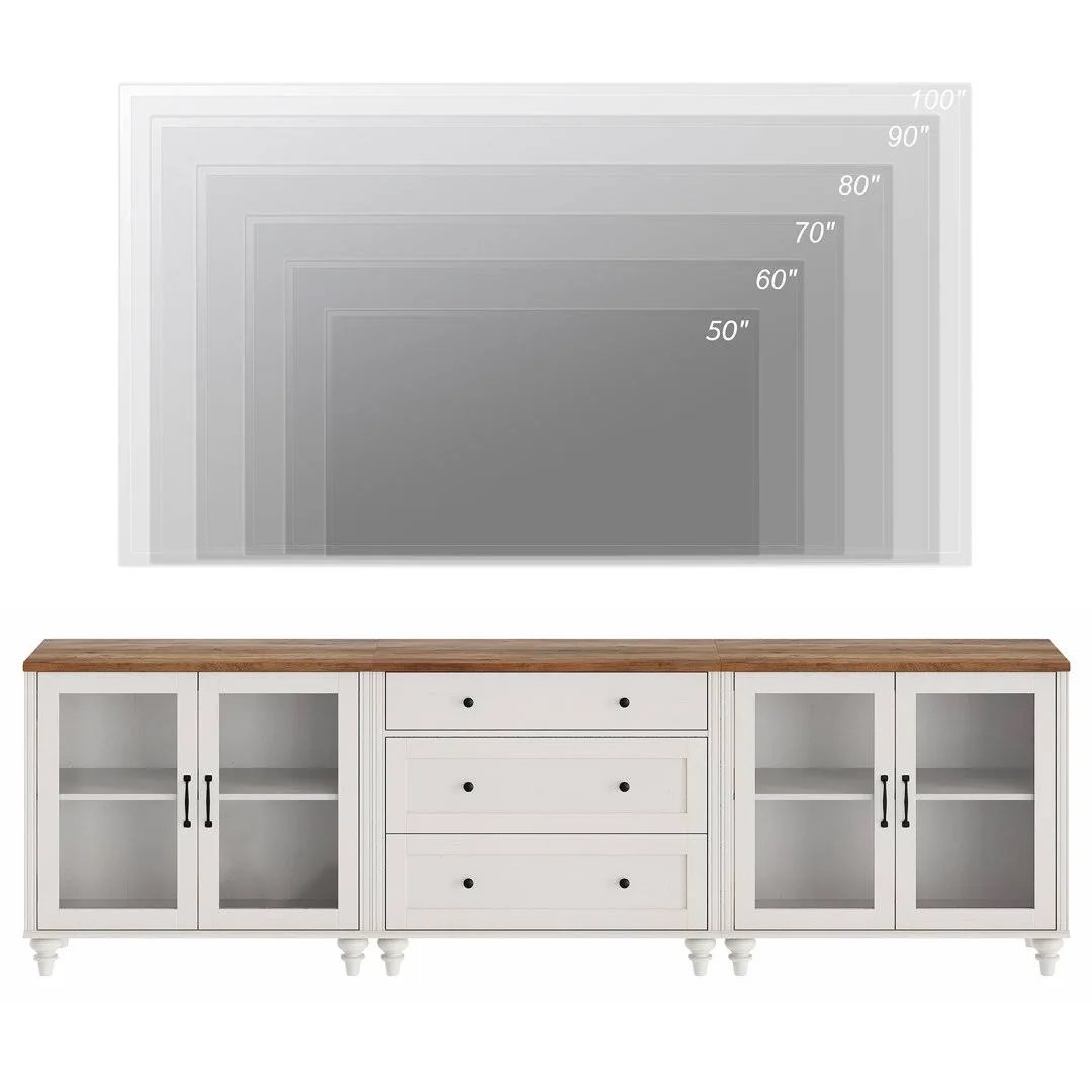Charlton Home Scarlett 3-In-1 TV Stand for TV's up (Middle dresser only)