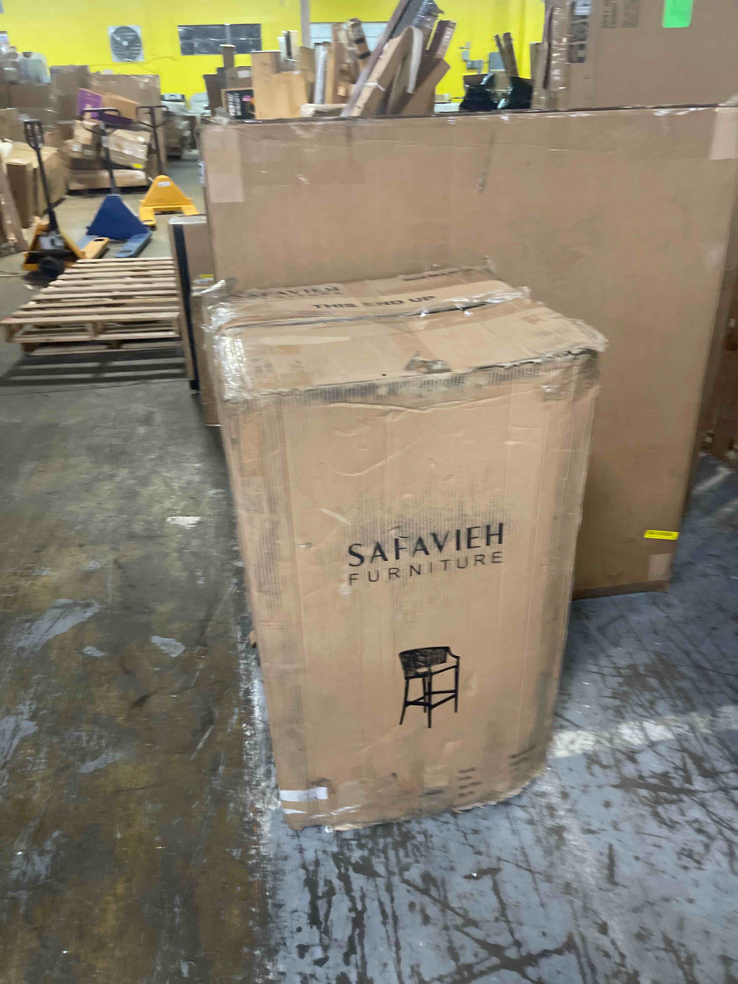 Condition photo showing New/Like New for safavieh home collection birch wood brando brown 28-inch bar stool