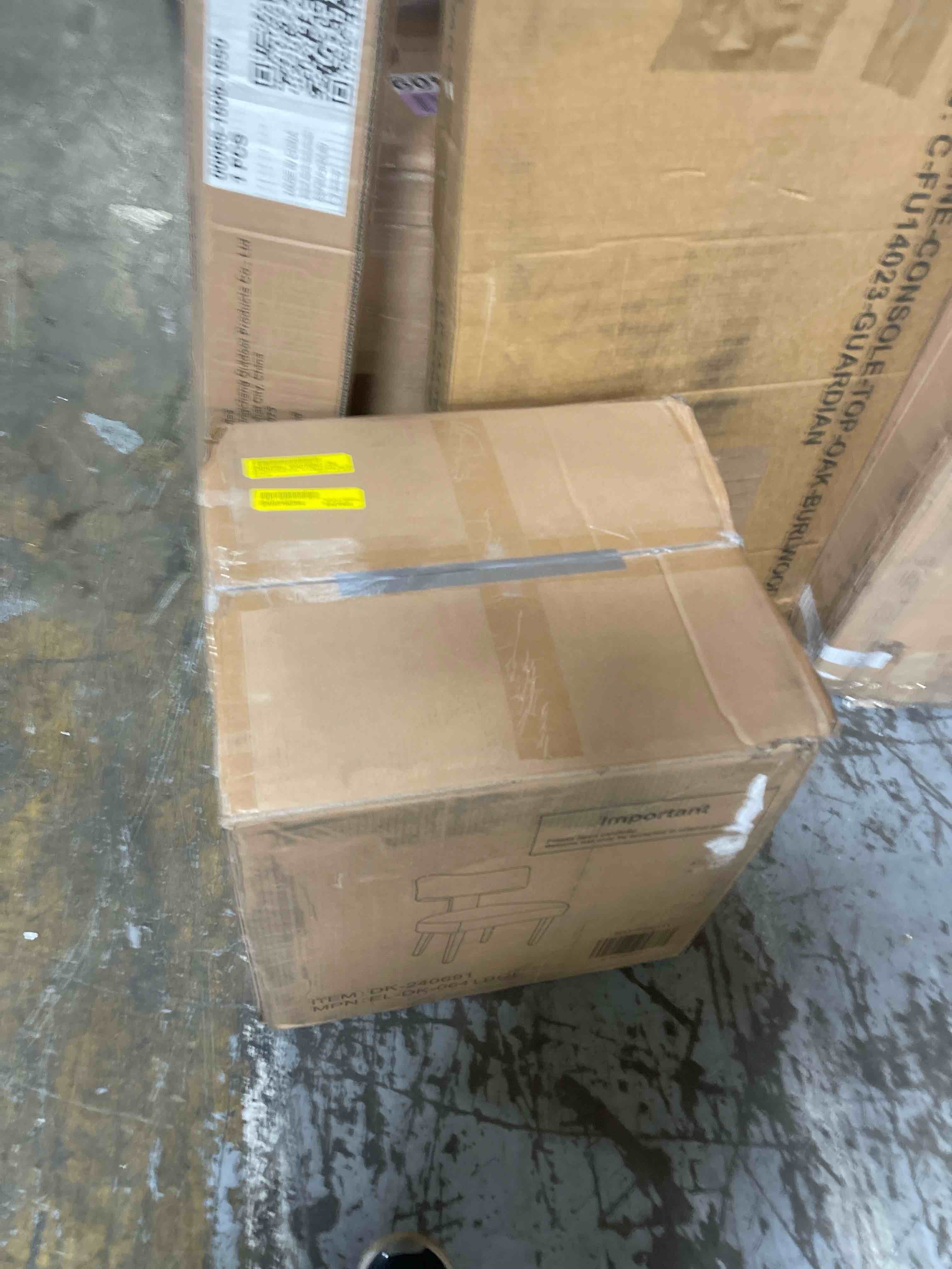 Condition photo showing As Is for 59" mid-century modern round dining table for 6 