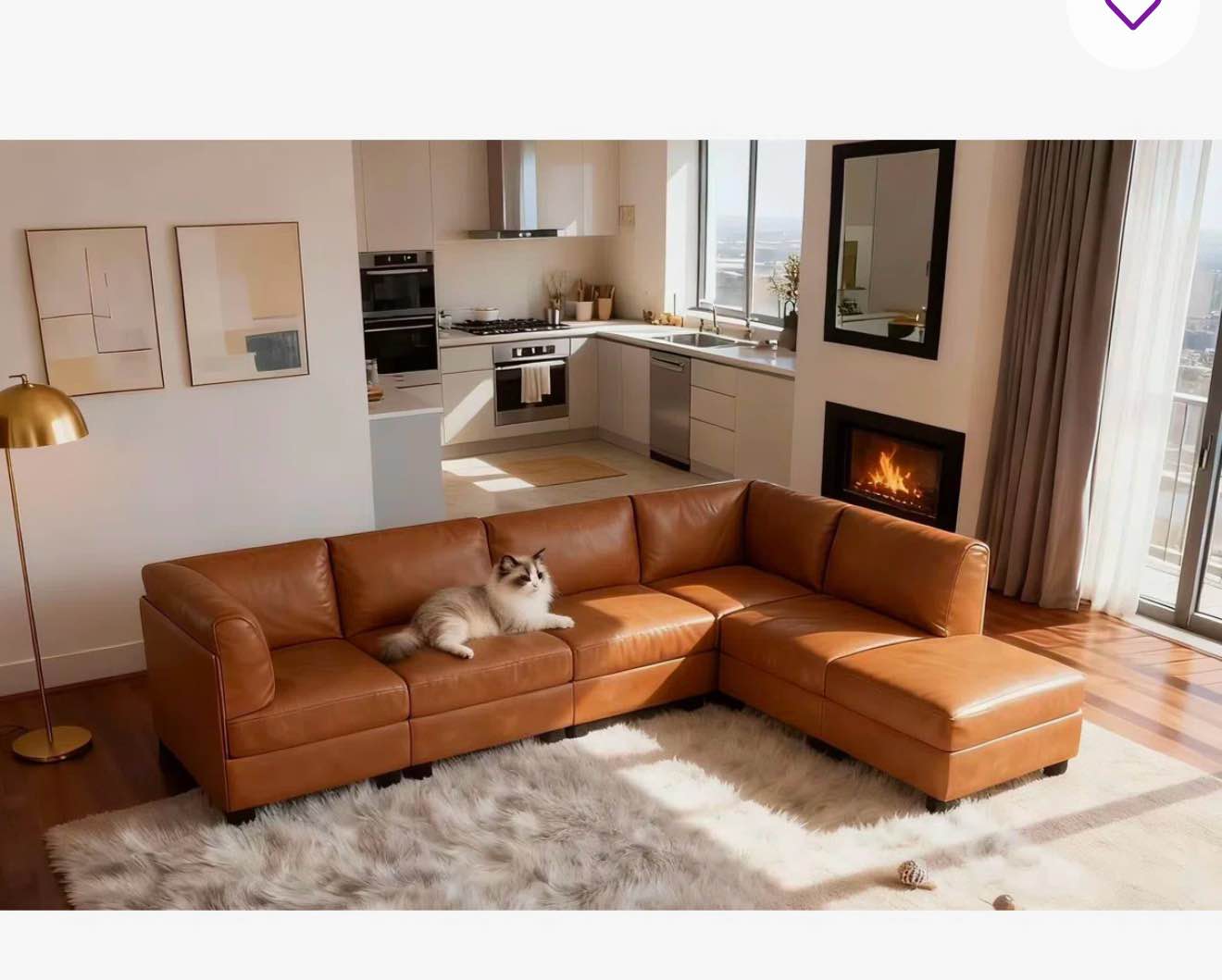 Amaron Faux Leather Sectional  