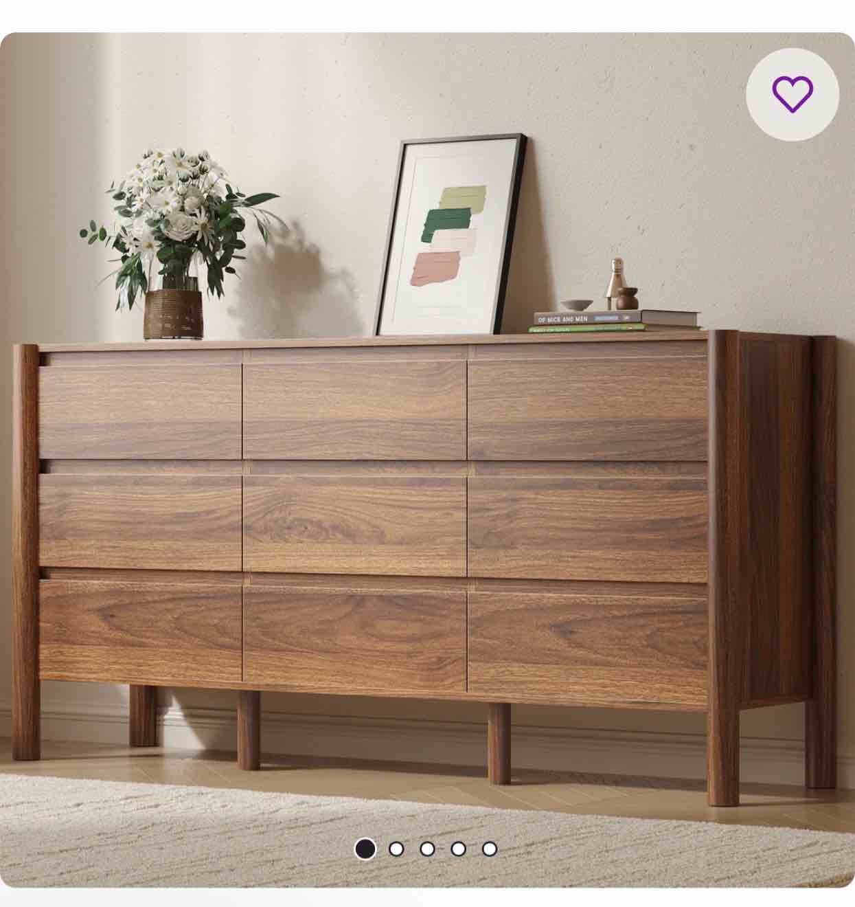 63" W 9 Drawer Dresser, Wood Chest Of Drawers For Bedroom, Living Room?Brown