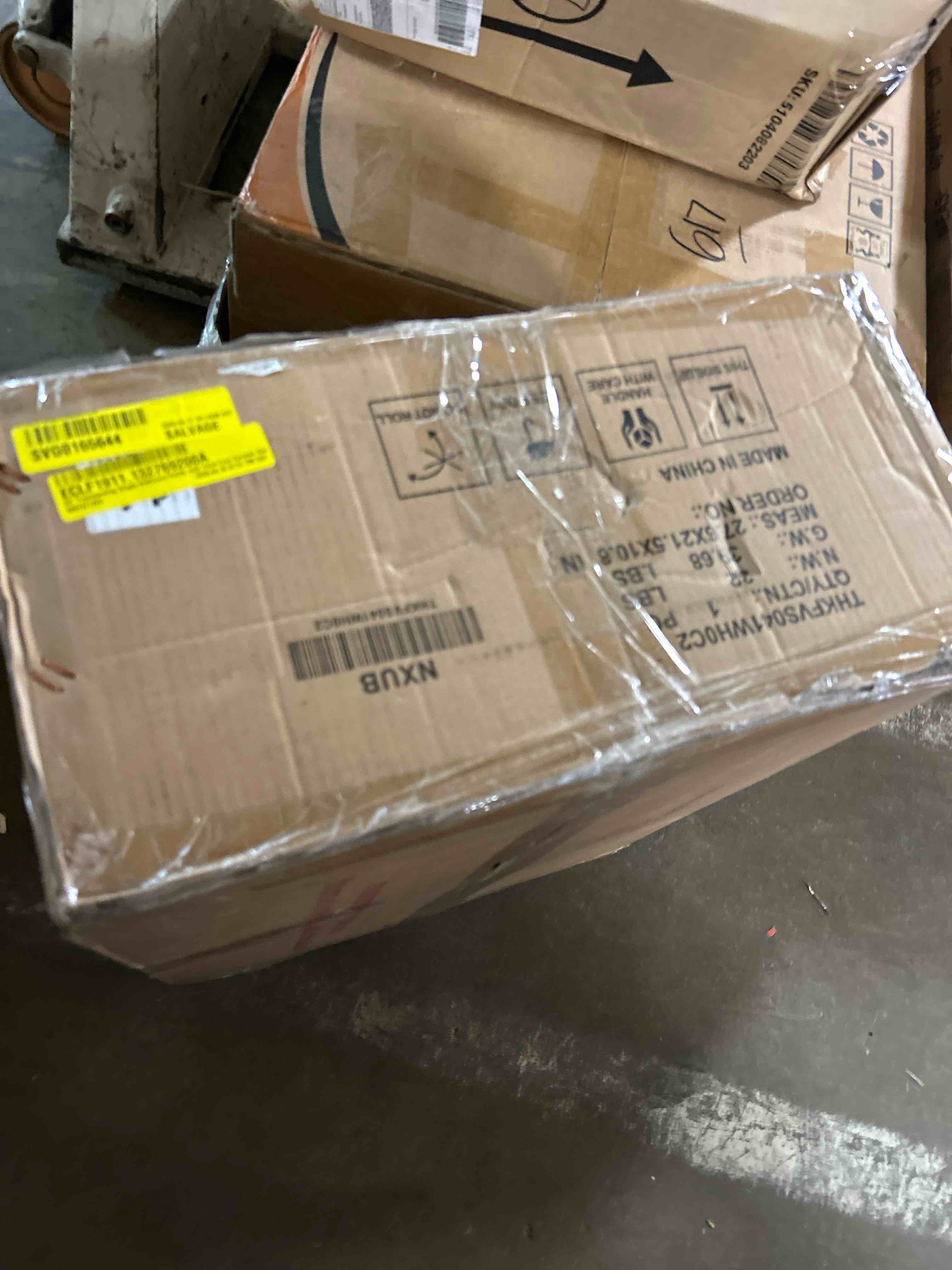 Condition photo showing New/Like New for 24" freestanding single bathroom vanity with thick euro ceramic sink, faucet