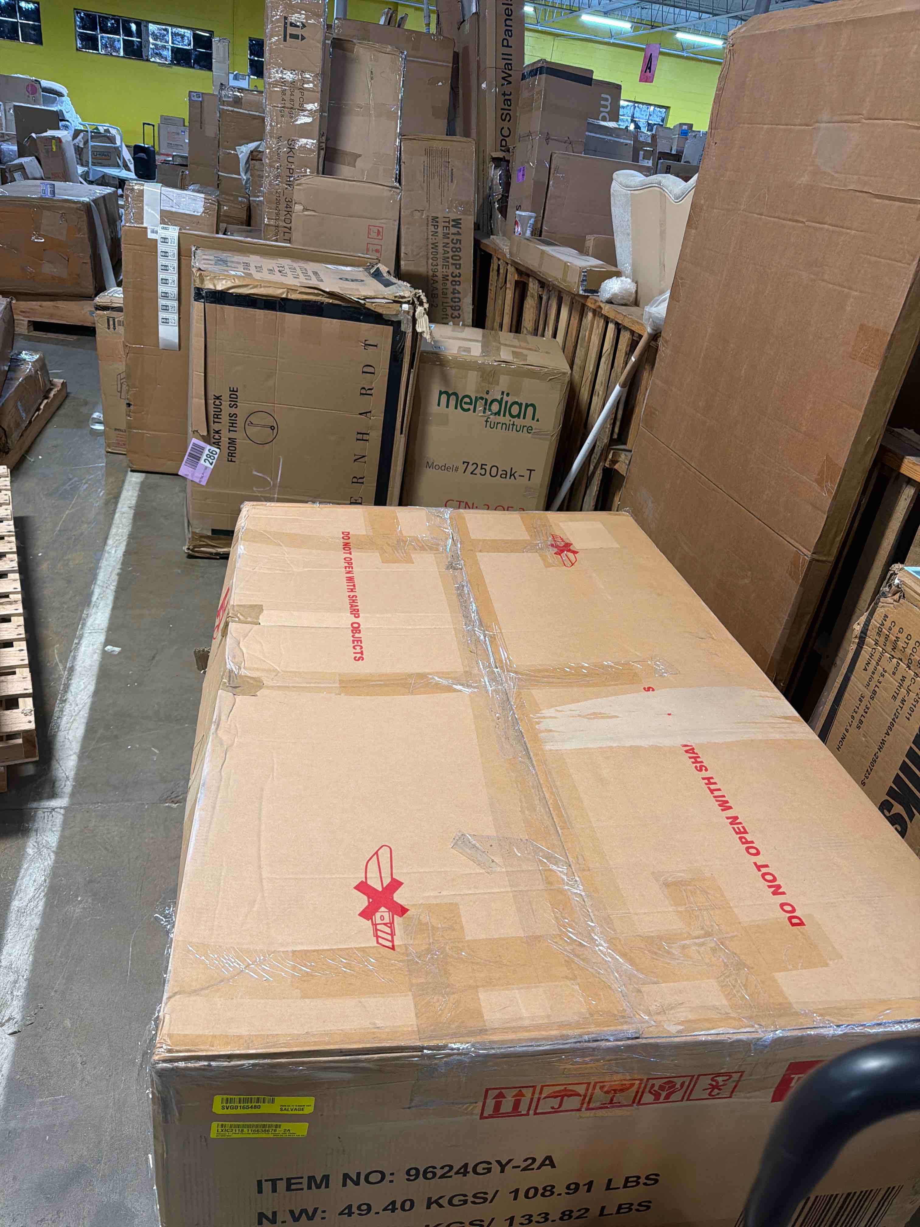 Condition photo showing As Is for odesser 4-piece chenille sectional sofa sleeper with chaise