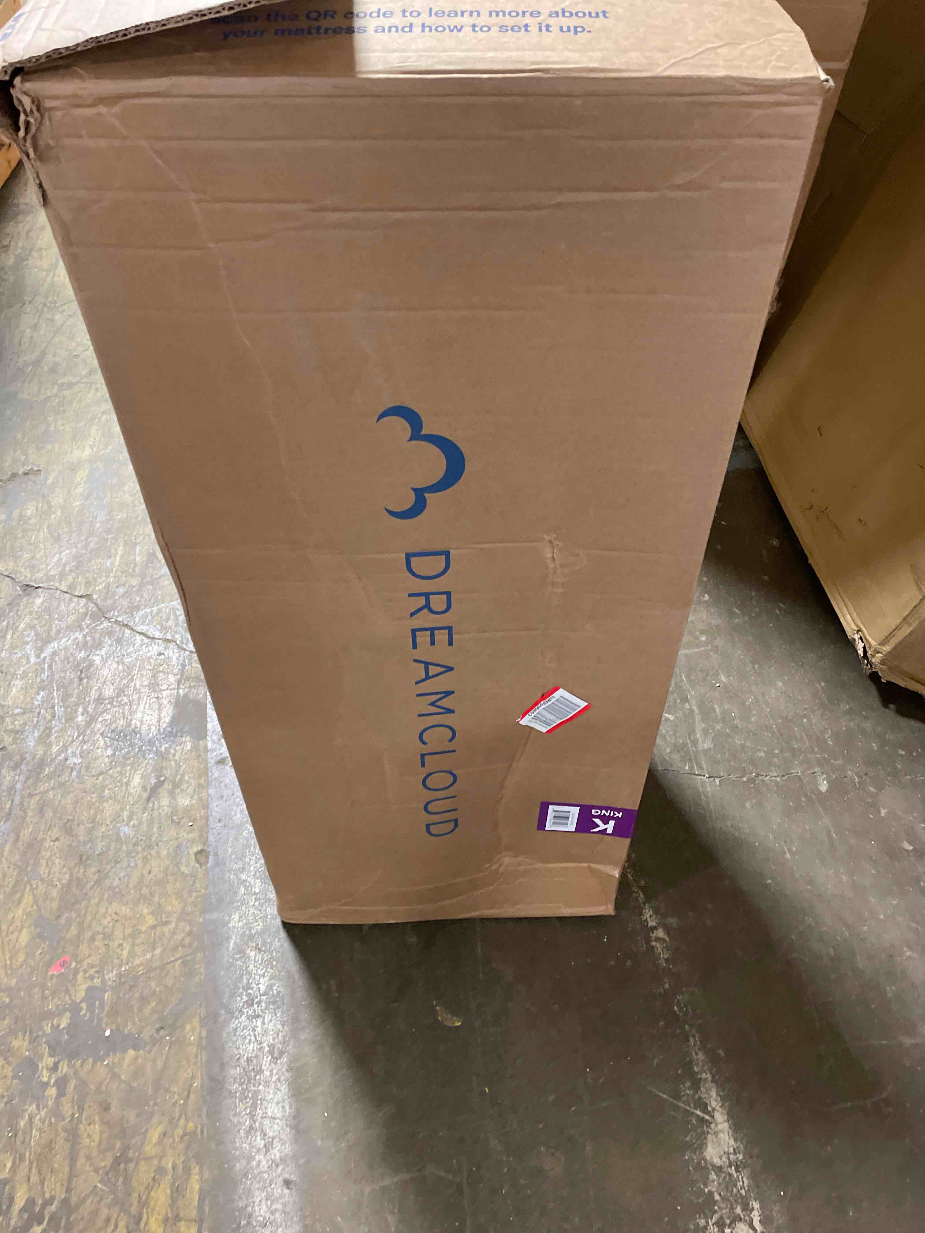 Condition photo showing New/Like New for dreamcloud classic 12" king mattress - luxury hybrid gel memory foam - 365 night trial - back pain relief - fiberglass free - forever warranty - mattress in a box - certipur-us certified king classic 12" new version