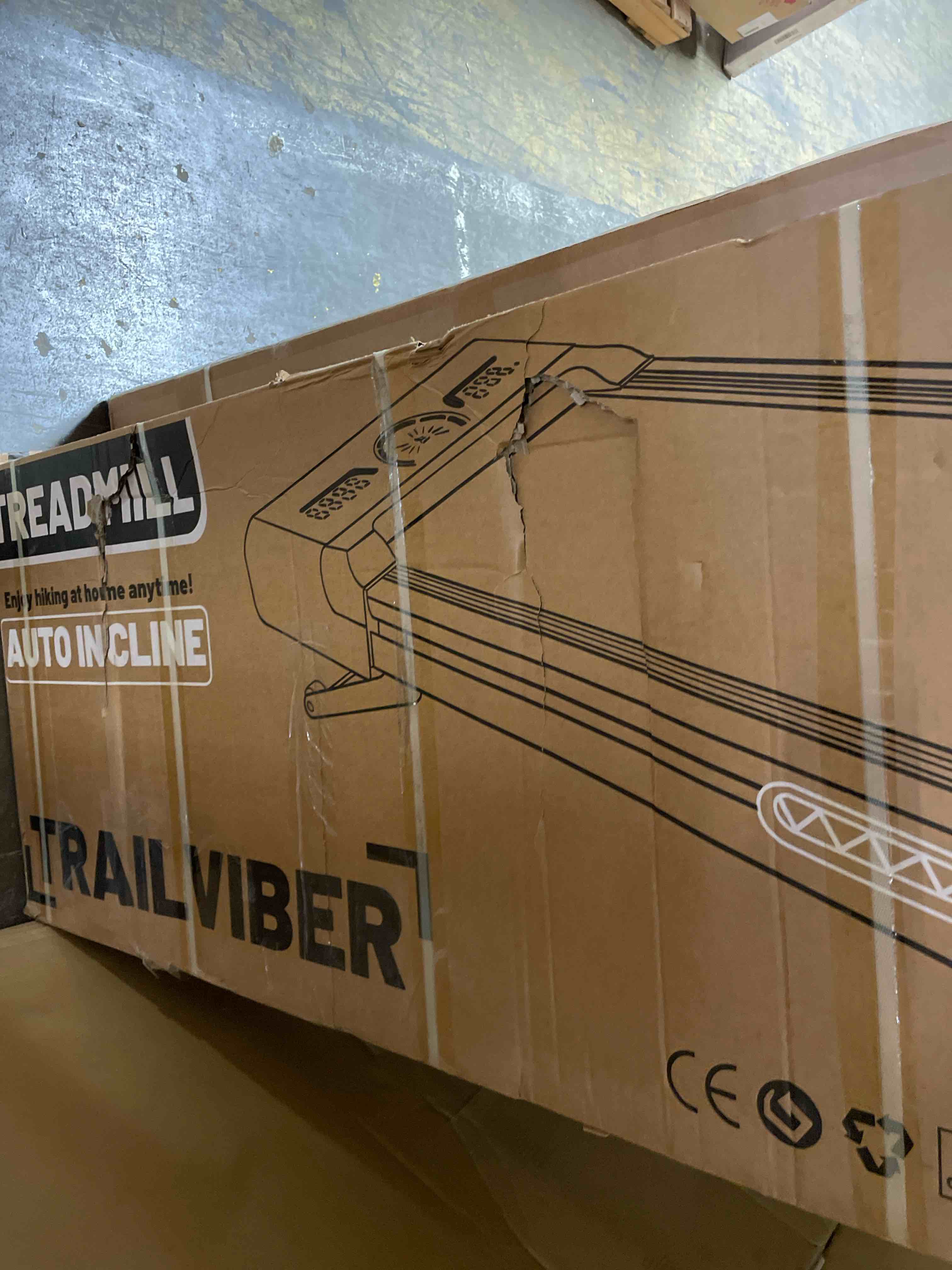 Condition photo showing Good Condition for walking pad treadmill with 12% 9-level auto incline, 450 lbs capacity rgb led screen, bluetooth speaker under desk treadmill, compact treadmills for home hiking