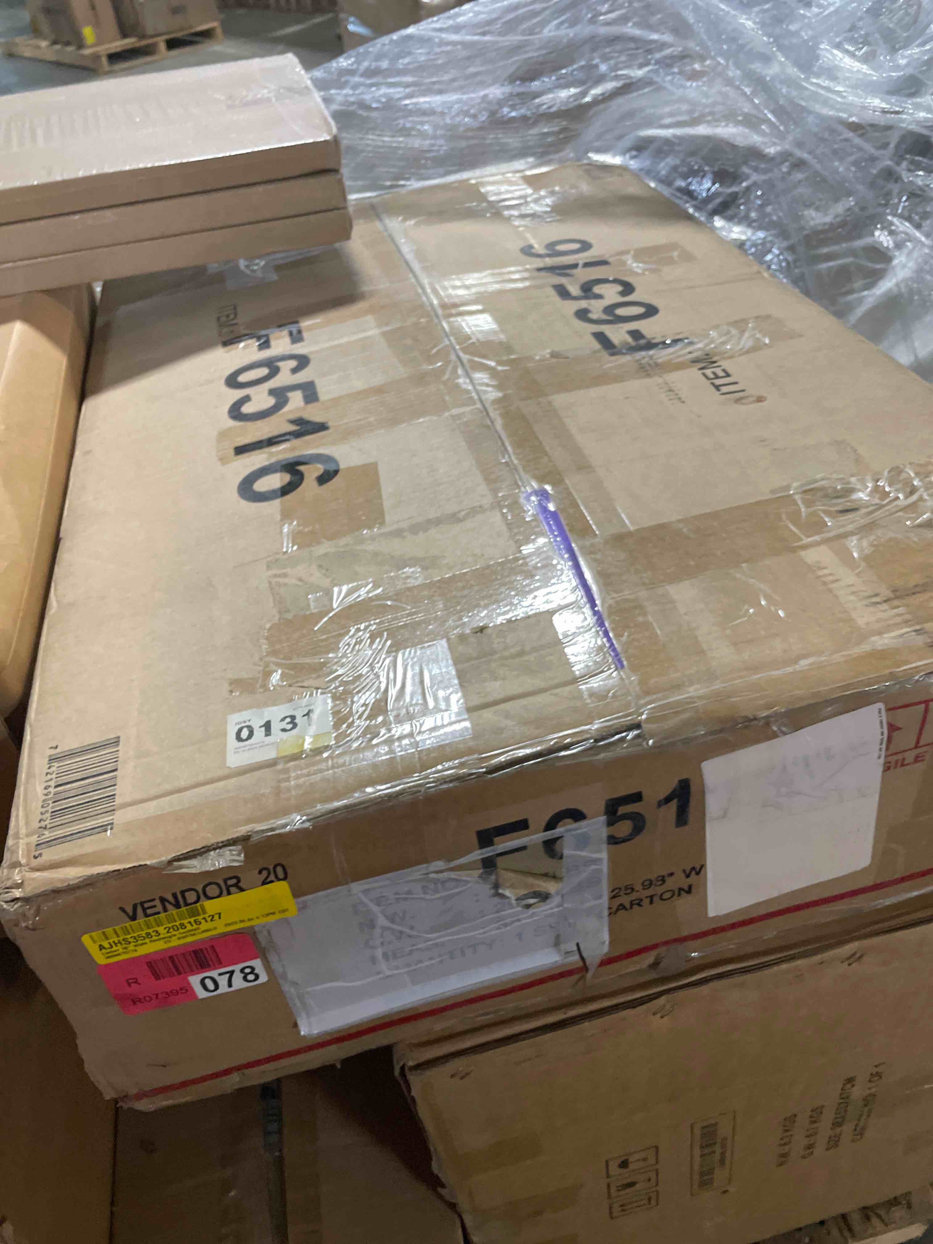 Condition photo showing As Is for box 1/238" wide rectangle cocktail