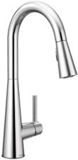 single-handle, pull-down kitchen sink faucet,