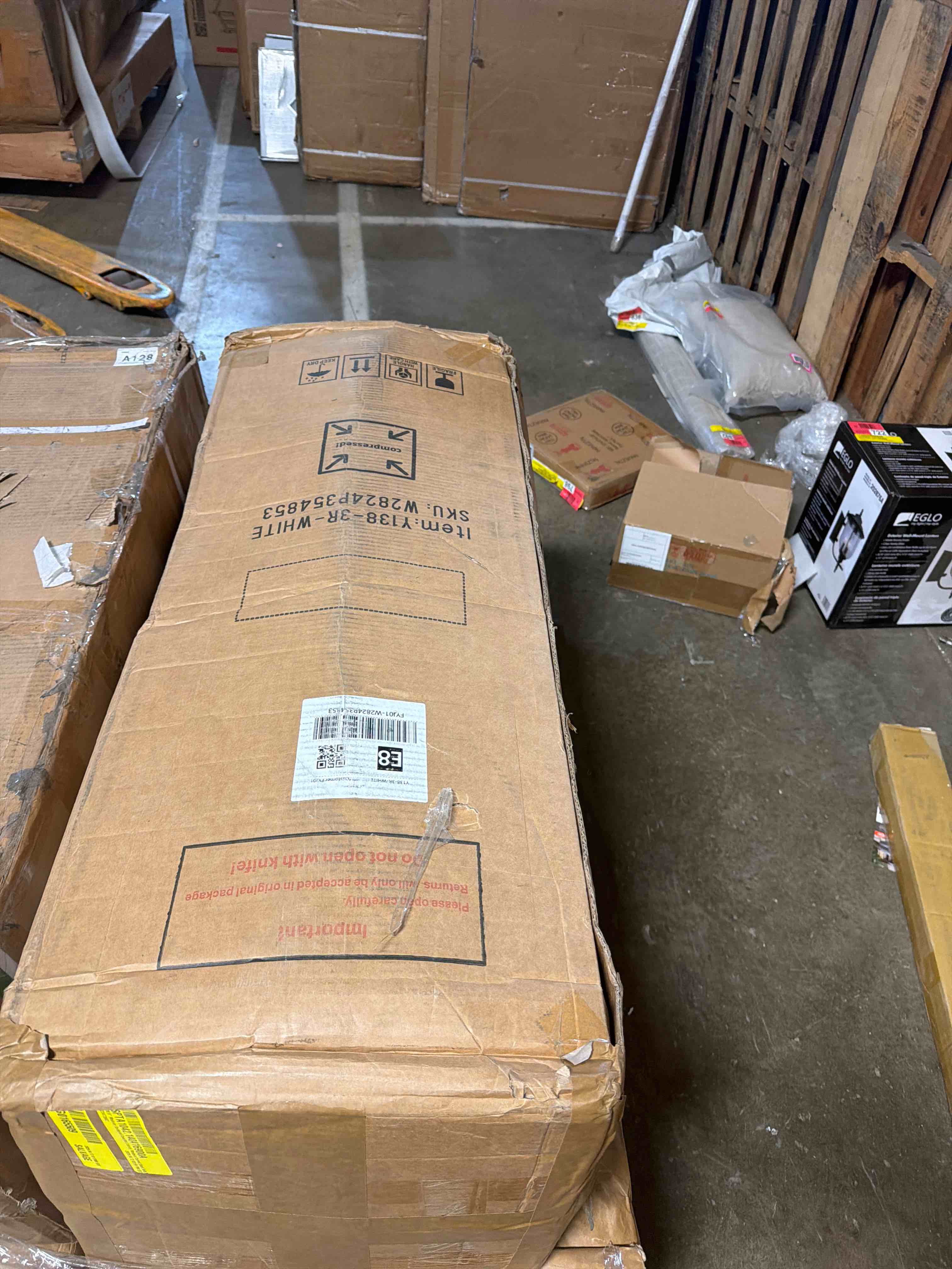 Condition photo showing As Is for 138.6" modular sectional couches luxury modern curved back sofa,  