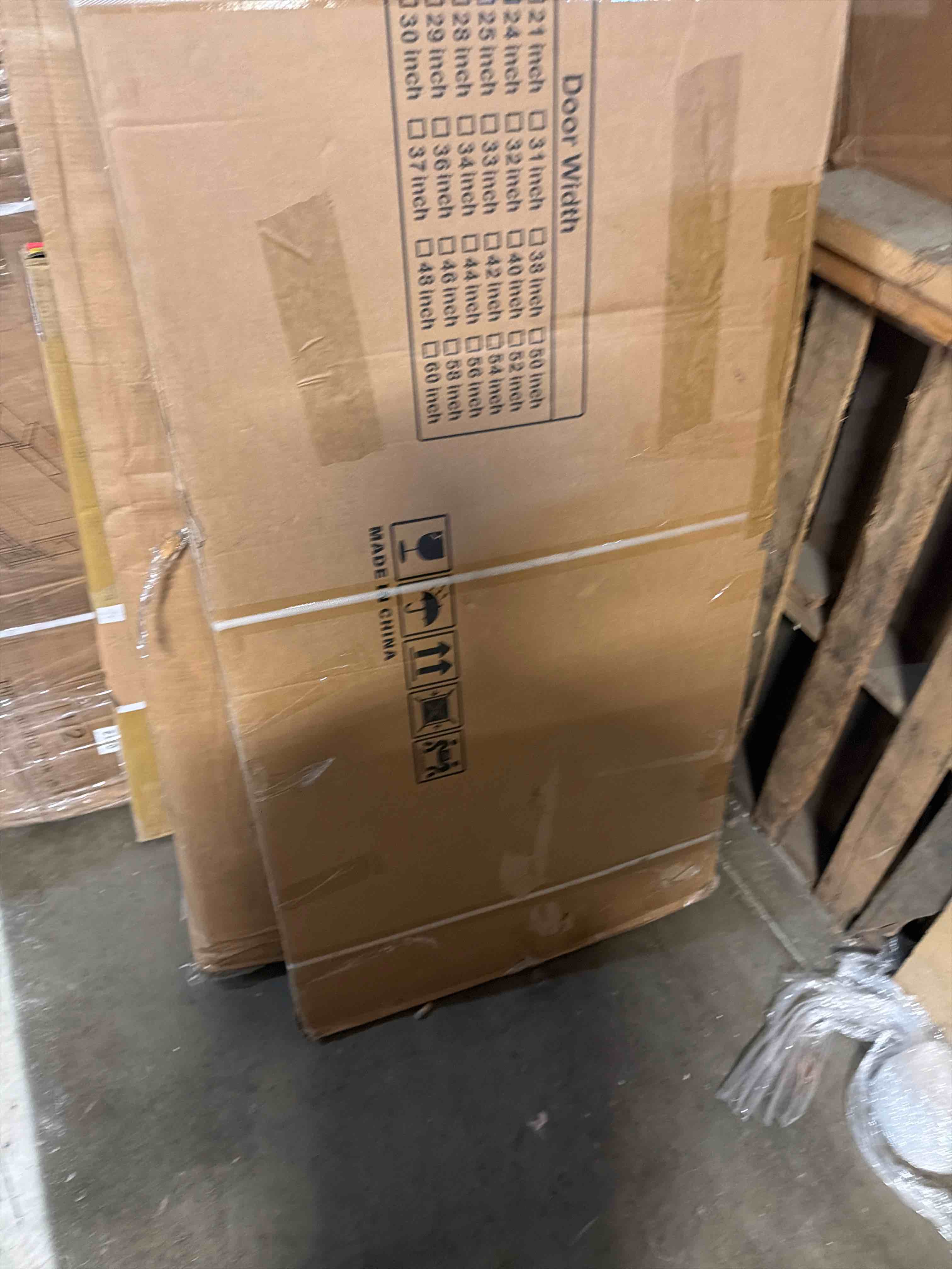 Condition photo showing New/Like New for interior 80/96''h frosted half glass slab door primed solid manufactured wood pantry doors?30''x 80''